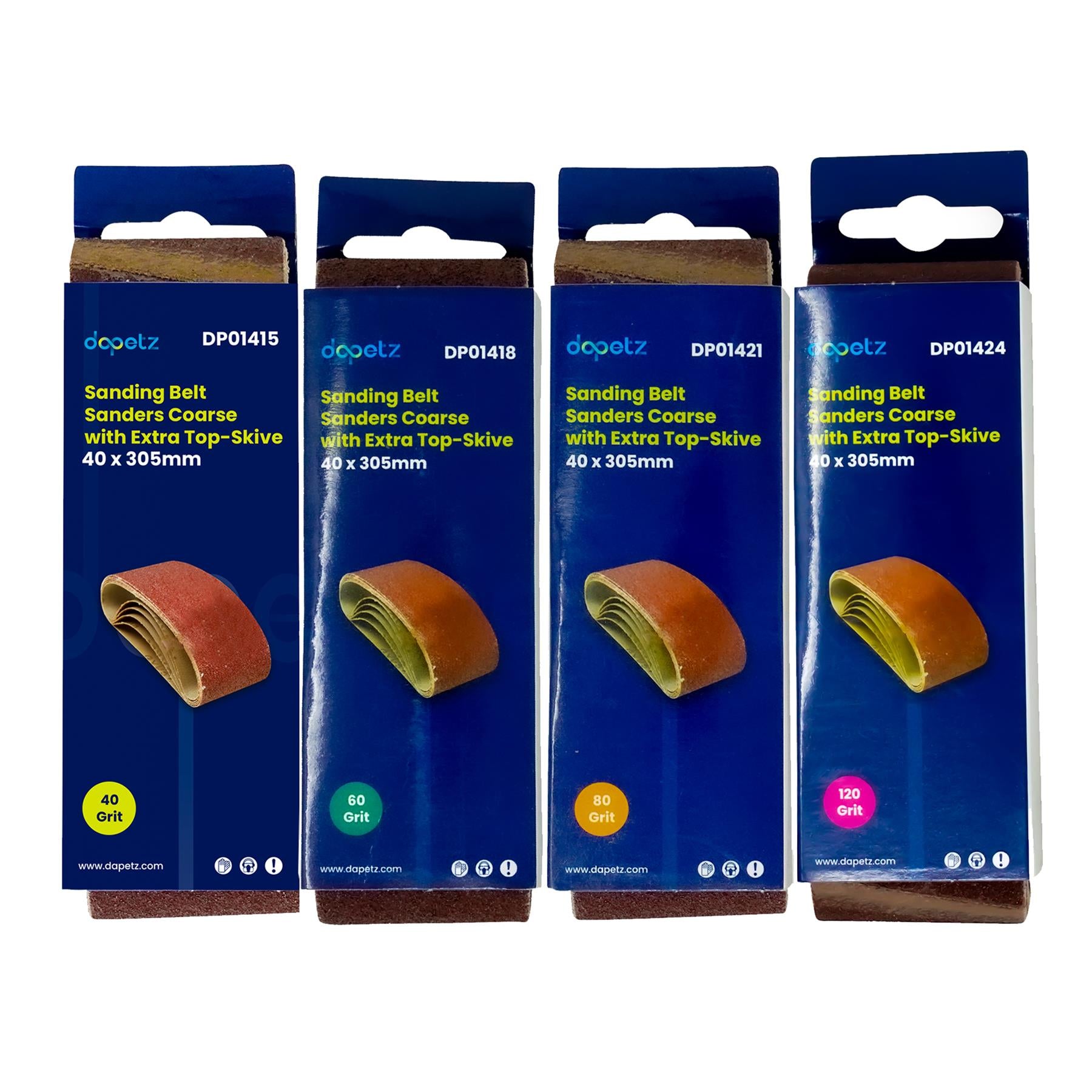 20Pcs Sanding Belts 40 X 305mm Belt Sander 40/60/80/120 Grit for Black & Decker By Dapetz