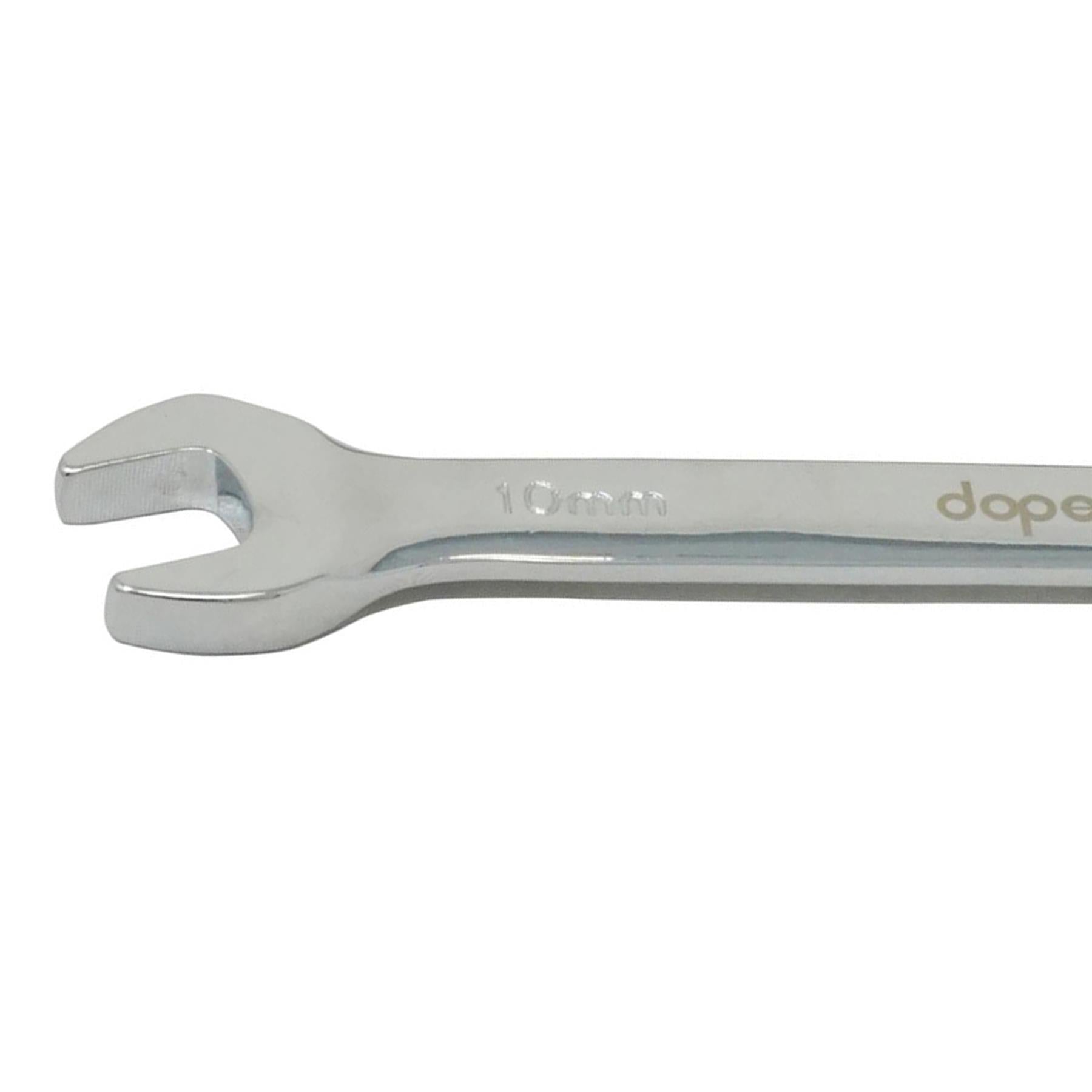 10mm Flexible Head Ratchet Metric Spanner Open End & Ring Chrome Plated for Corrosion Resistance By Dapetz