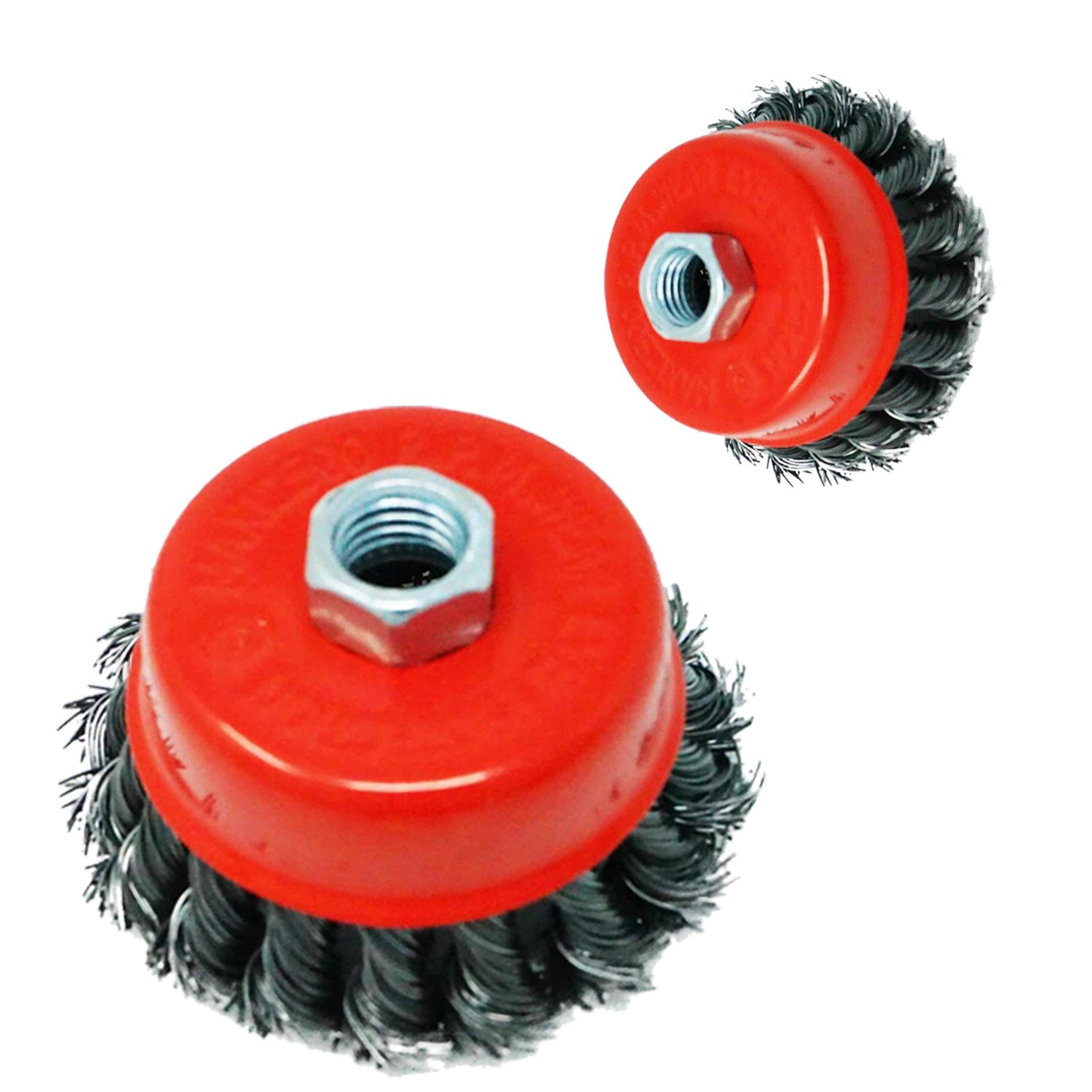 10x Twist Knot Wire Wheel Cup Brush Set For Angle Grinder 3" M14 Crew By Dapetz