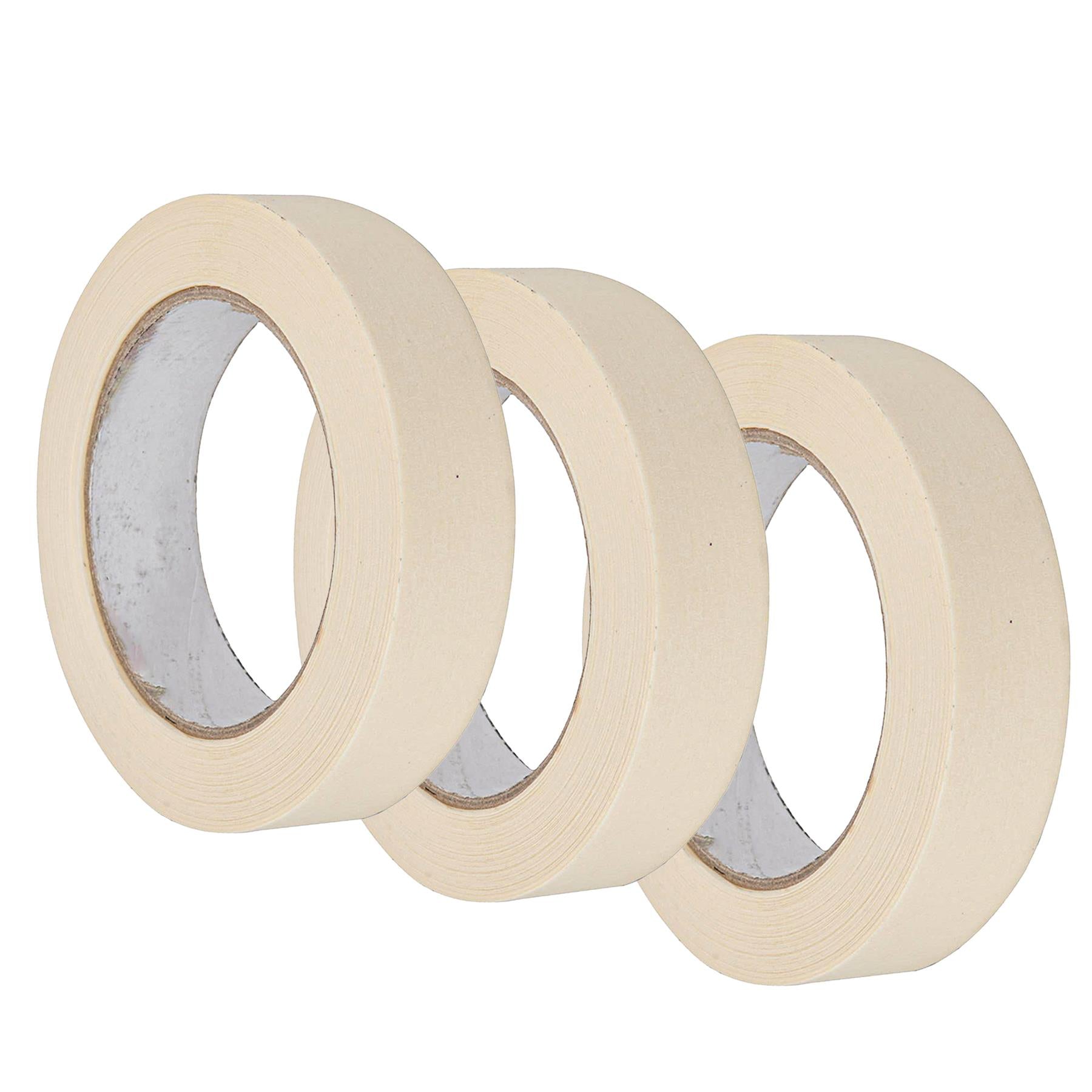 3PCS Masking Tape 25mm x 50m Professional Painting Automotive Auto Car White By Dapetz