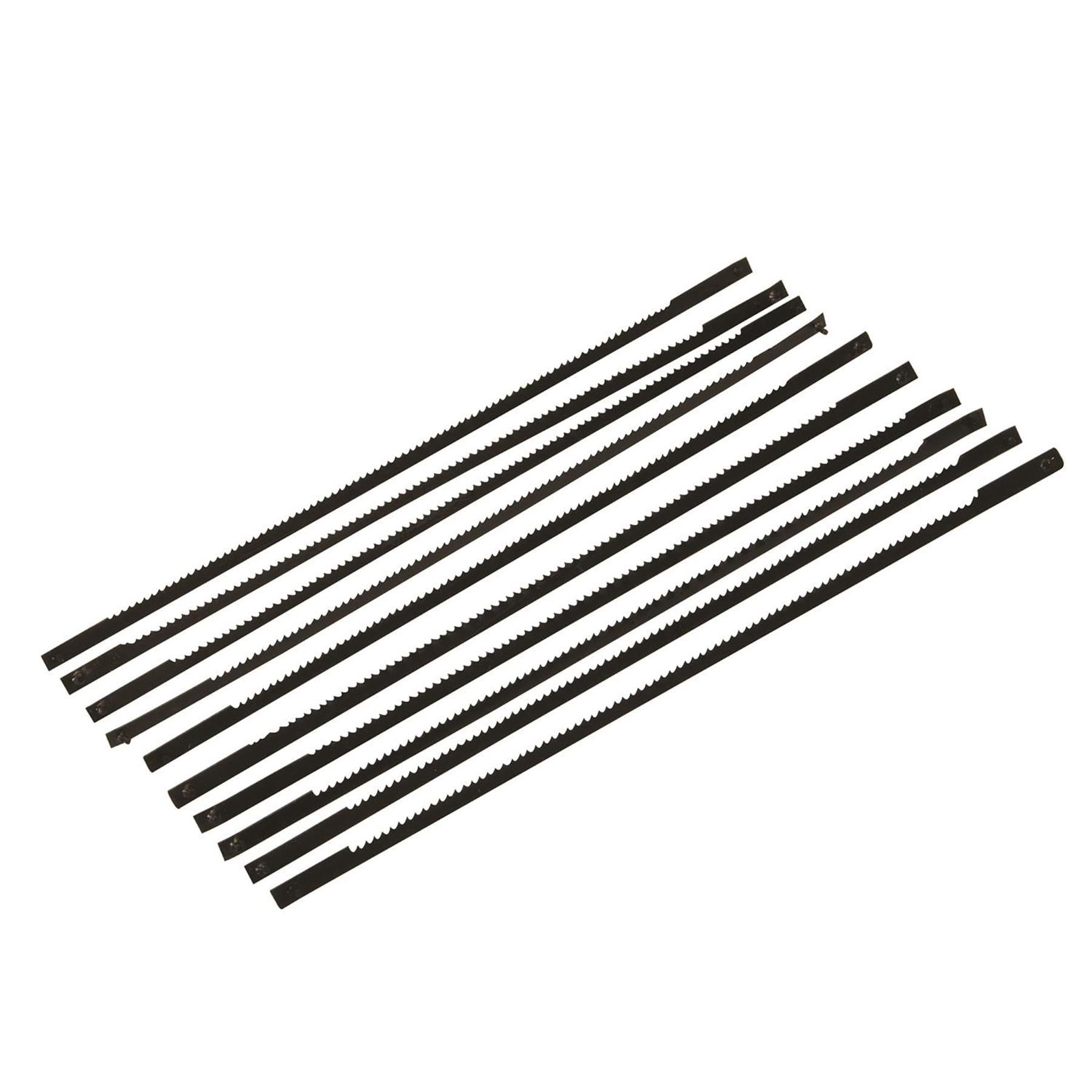 (Pack of 10) Scroll Saw Cutting Blades 21 TPI 130mm Long Pin by Dapetz