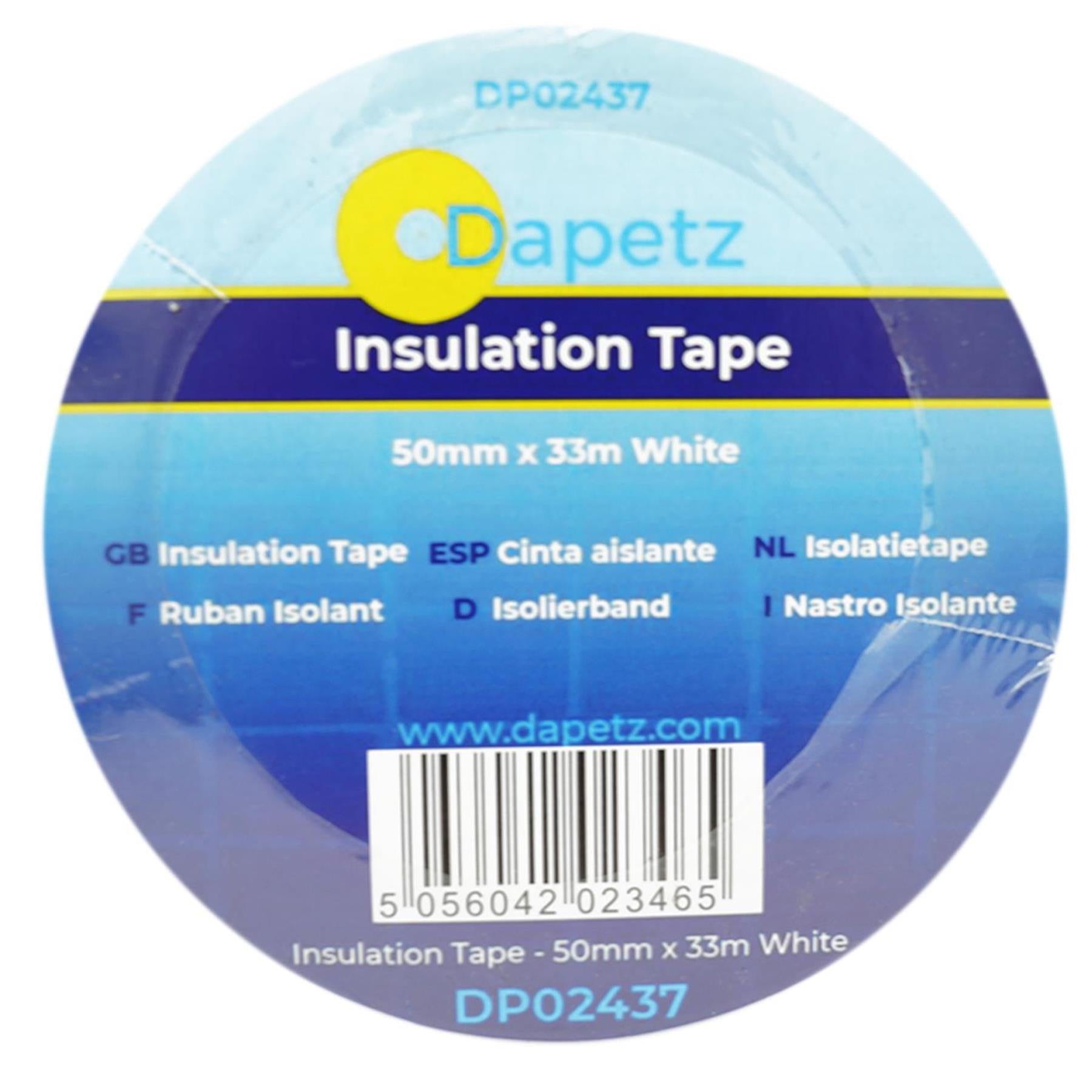 5 x High Quality PVC Electrical Insulation Tape (2 Inch 50mm) White Wide Flame Retardent