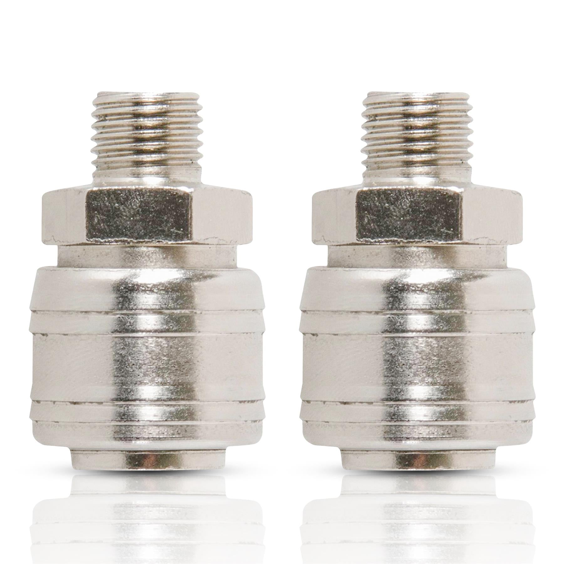 Euro Air Line Fitting Quick Release For Compressor Hose 1/4" BSP Male Thread 2PC