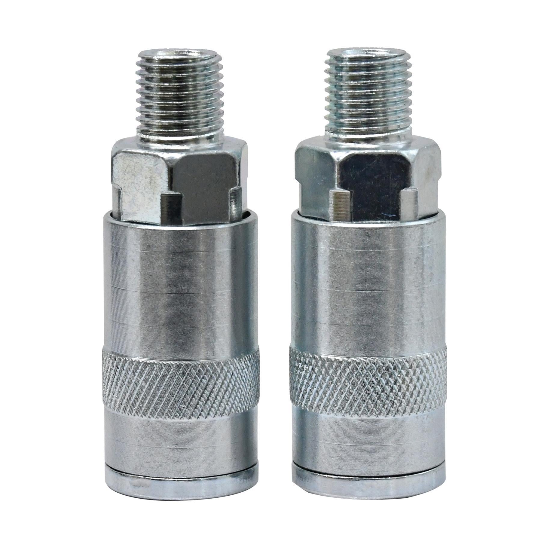 Compressor Euro 6mm 1/4" BSP Air Line Quick Coupler Fitting 2Pk Fittings Male