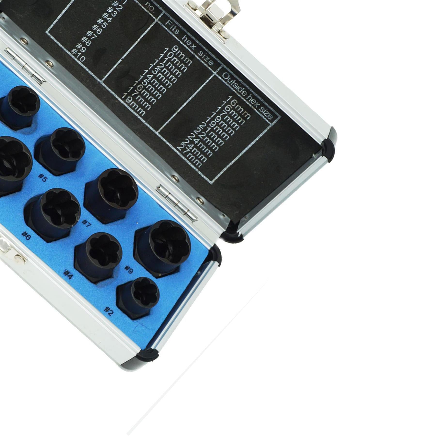 (Pack of 10) Grip & Twist Sockets | Locking Wheel Nut Remover for Damaged & Rounded Bolts by Dapetz