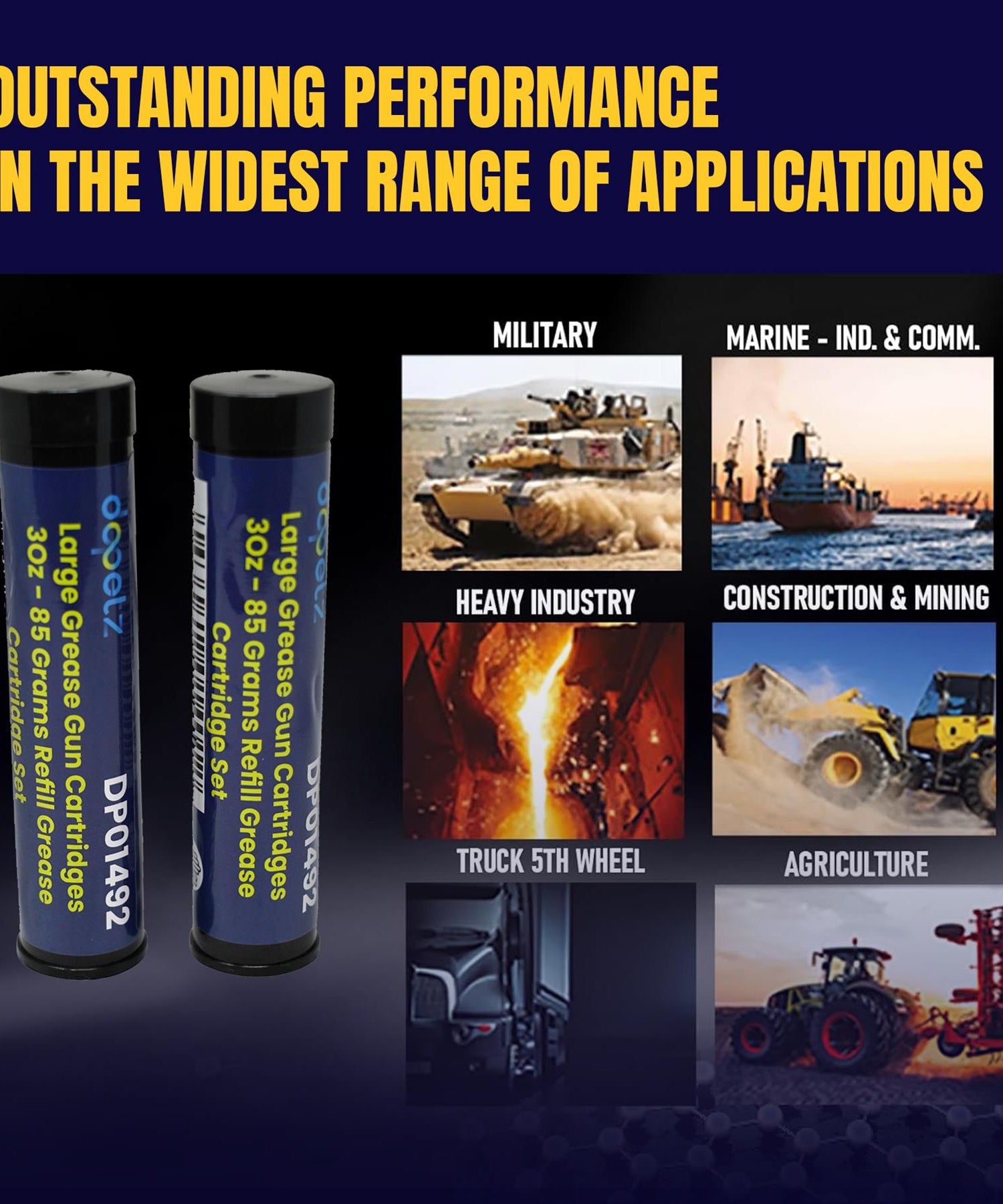 2x 3oz Grease Gun Cartridge Grease Cartridges For Pistol Grip Grease Gun By Dapetz