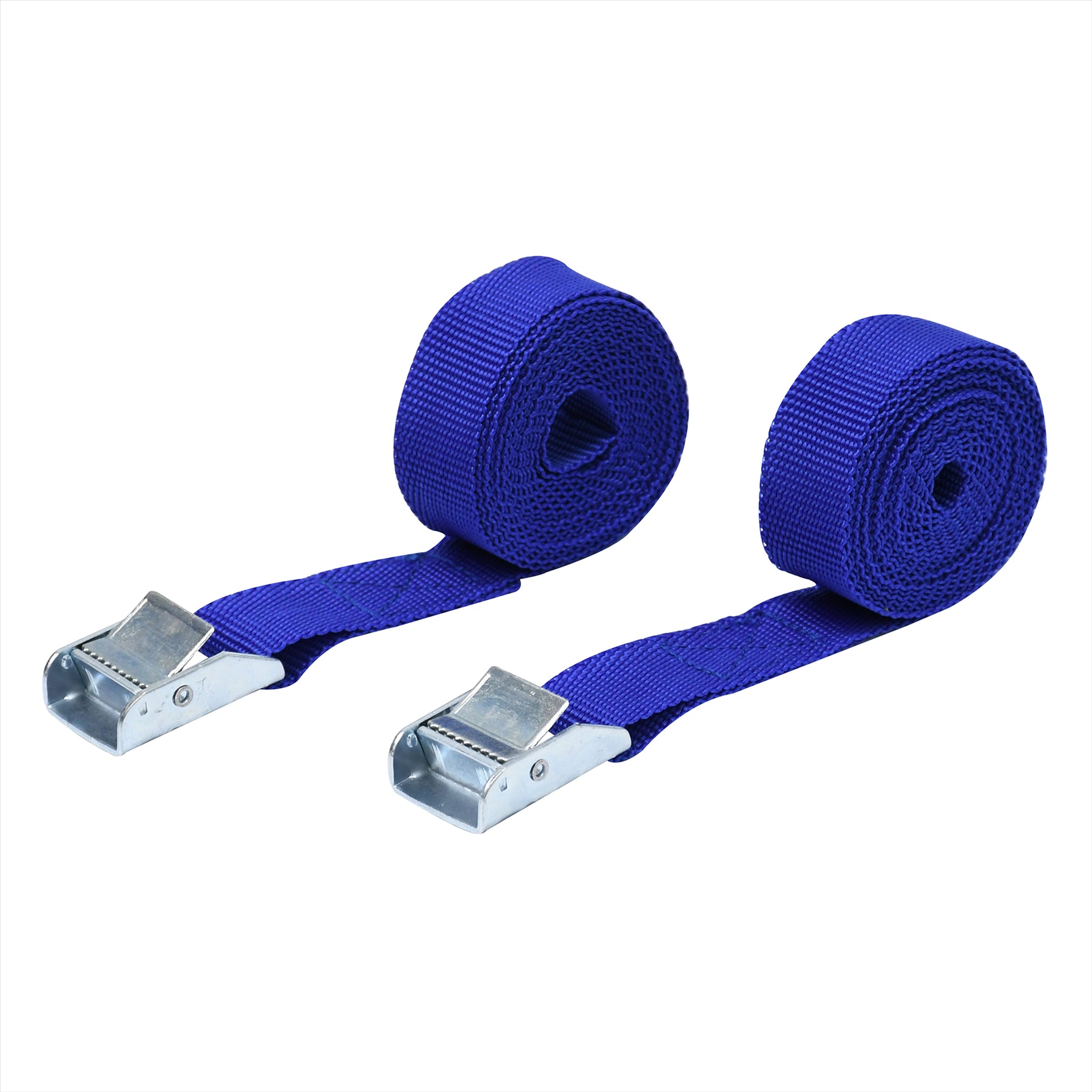 Set Of 2 Lashing Straps Cargo Luggage Tie Down Cam Buckle Roof Rack 2.5m X 25mm By Dapetz