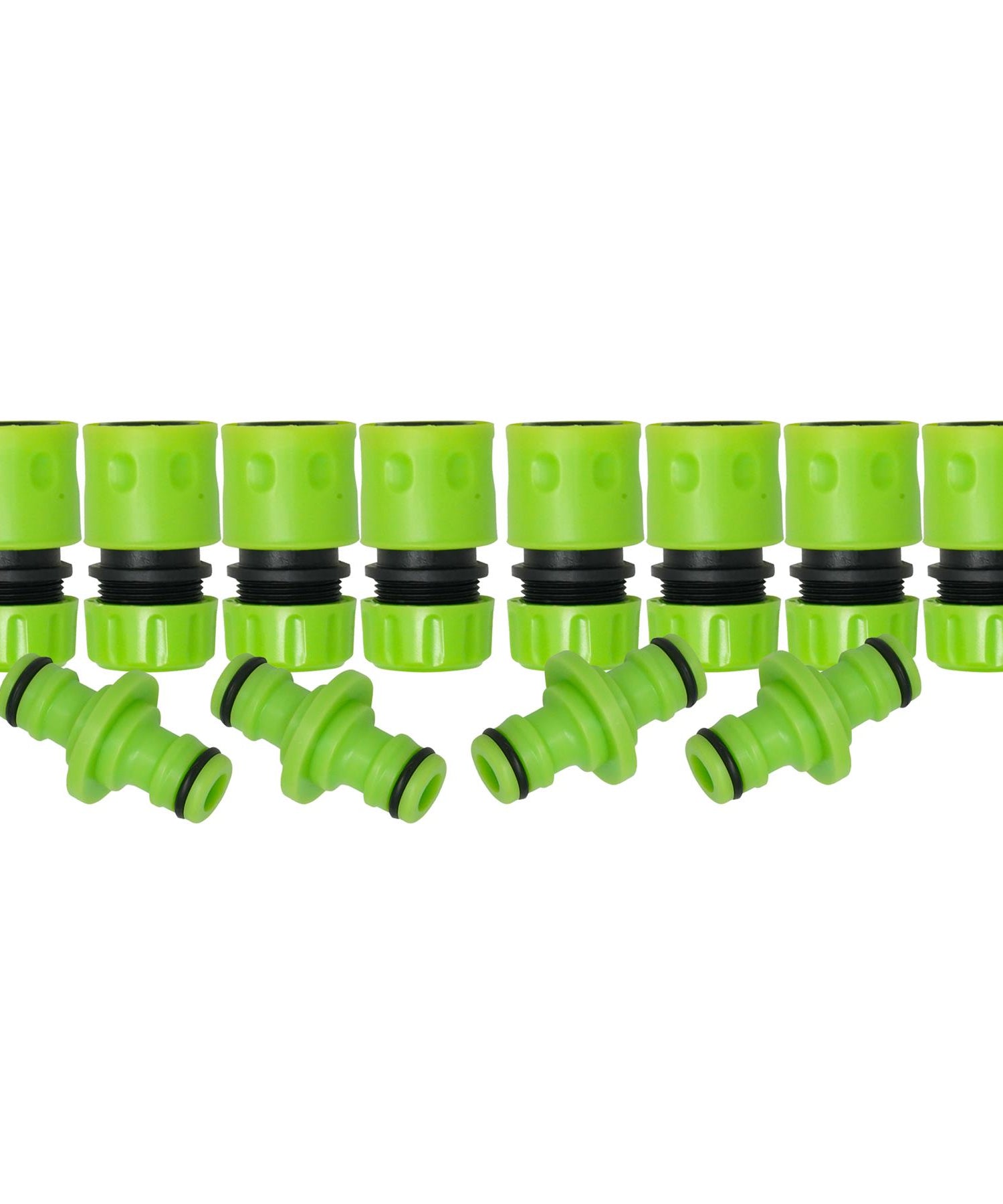 (4PCS)Double Male Hose Connectors & (8PCS) End Quick Connectors for Hose Pipe Fitting, By Dapetz