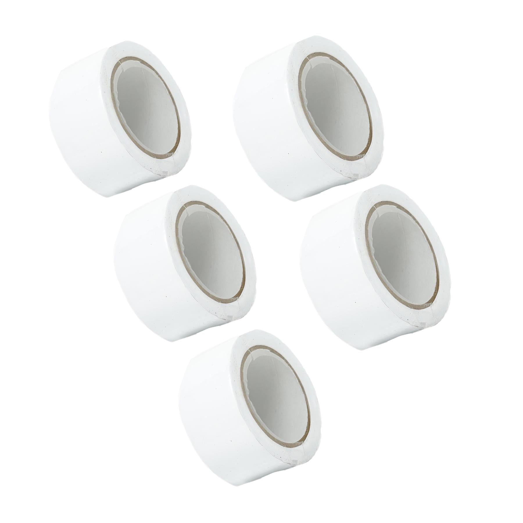 5 x High Quality PVC Electrical Insulation Tape (2 Inch 50mm) White Wide Flame Retardent