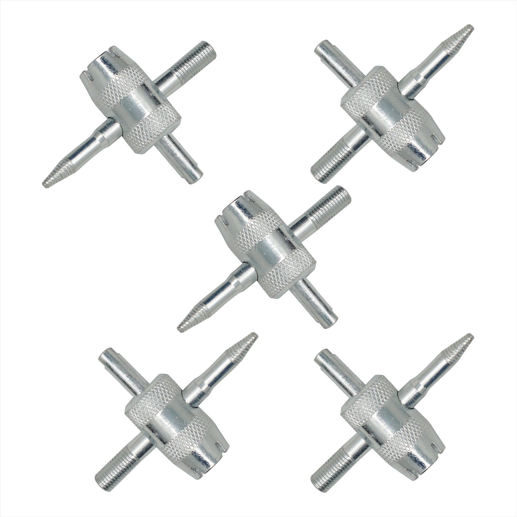 5 X 4-Way Tyre Valve Repair Tool Stem Core Remover Pocket Key Motorcycle Bike By Dapetz