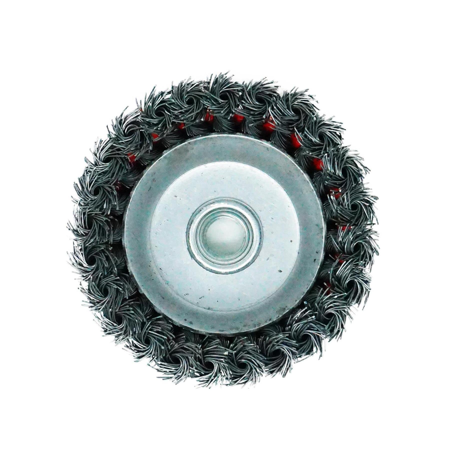 4PCs Twist Knot Semi Flat Wire Wheel Cup Brush Set Kit For 115mm Angle Grinder By Dapetz