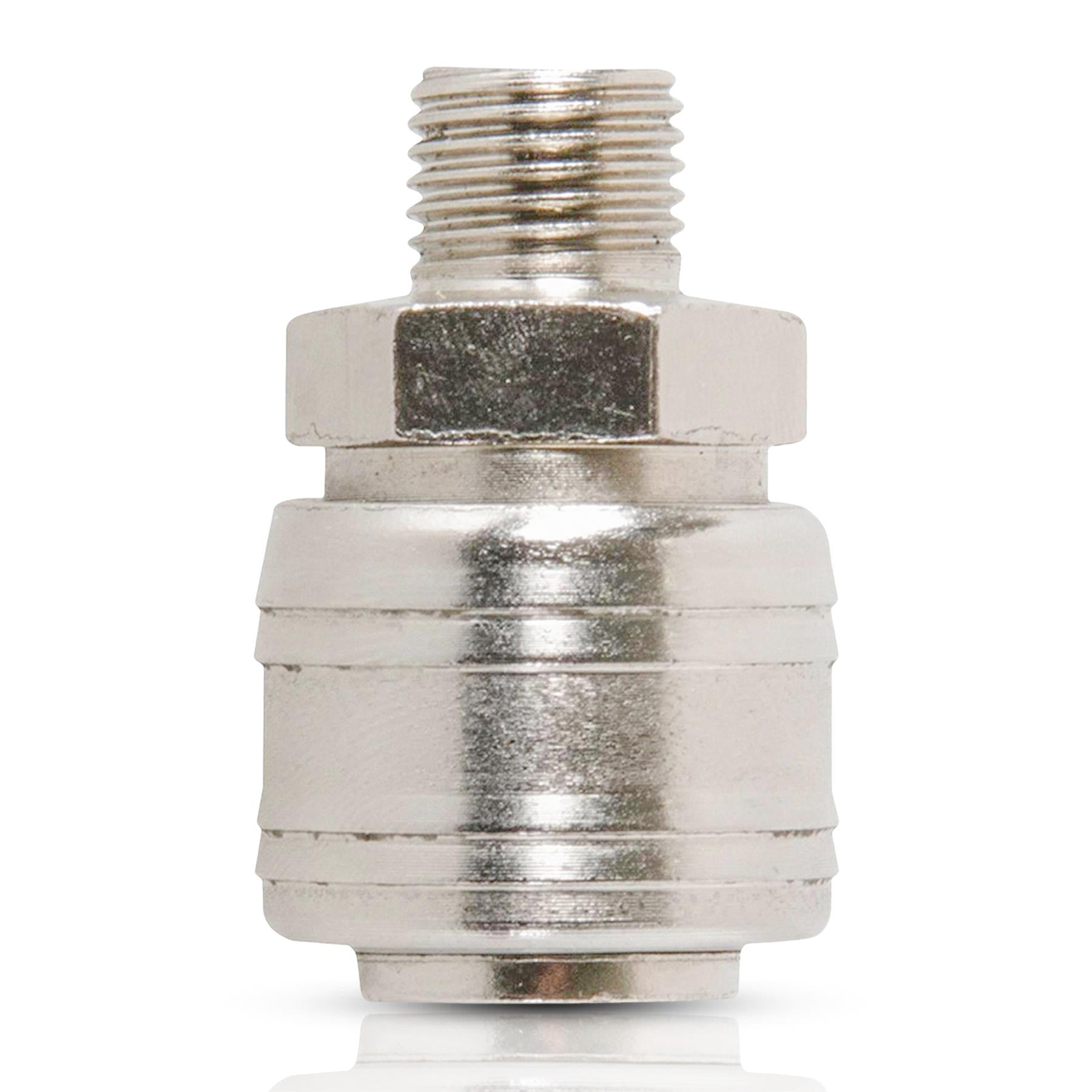 Euro Air Line Fitting Quick Release For Compressor Hose 1/4" BSP Male Thread 2PC