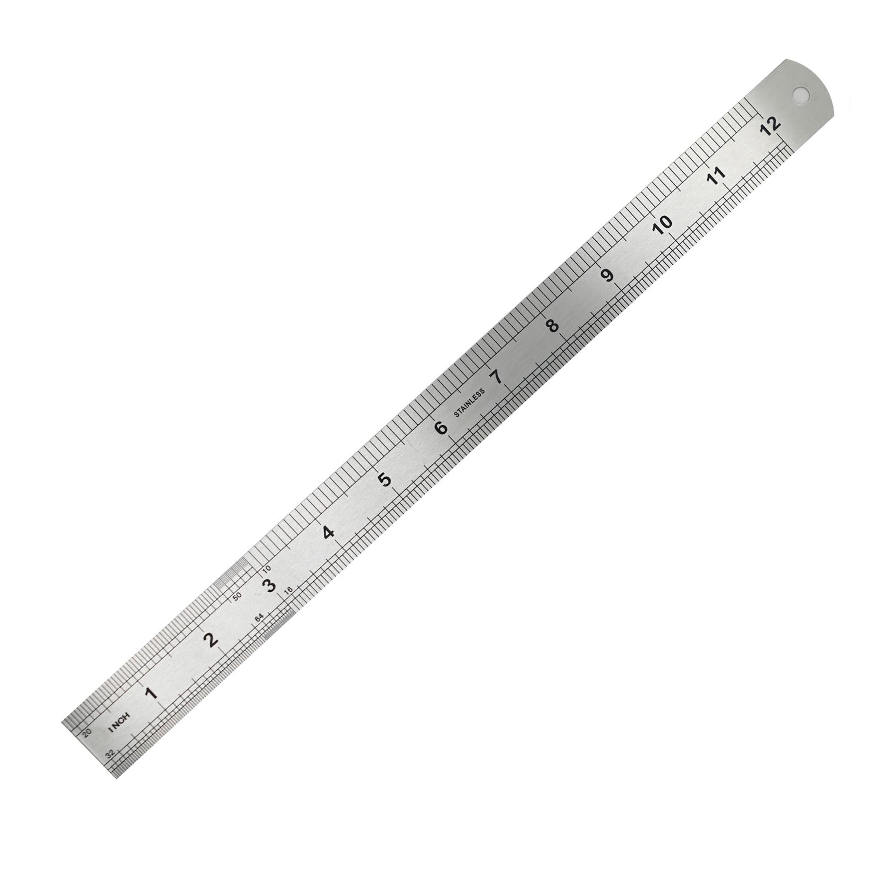 Thick Double Sided Metal Ruler Stainless Steel - 30cm/ 12"/15cm/ 6" & 20cm/ 8" By Dapetz