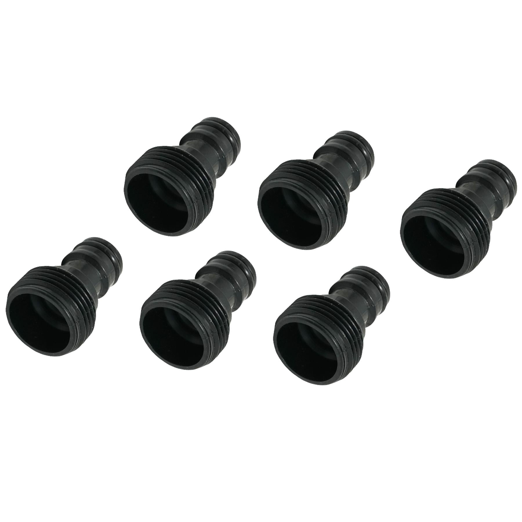Tap Adaptor Male 3/4" Garden Water Tap Hose Pipe Connector Screw BSP Fitting 6 Pc By Dapetz