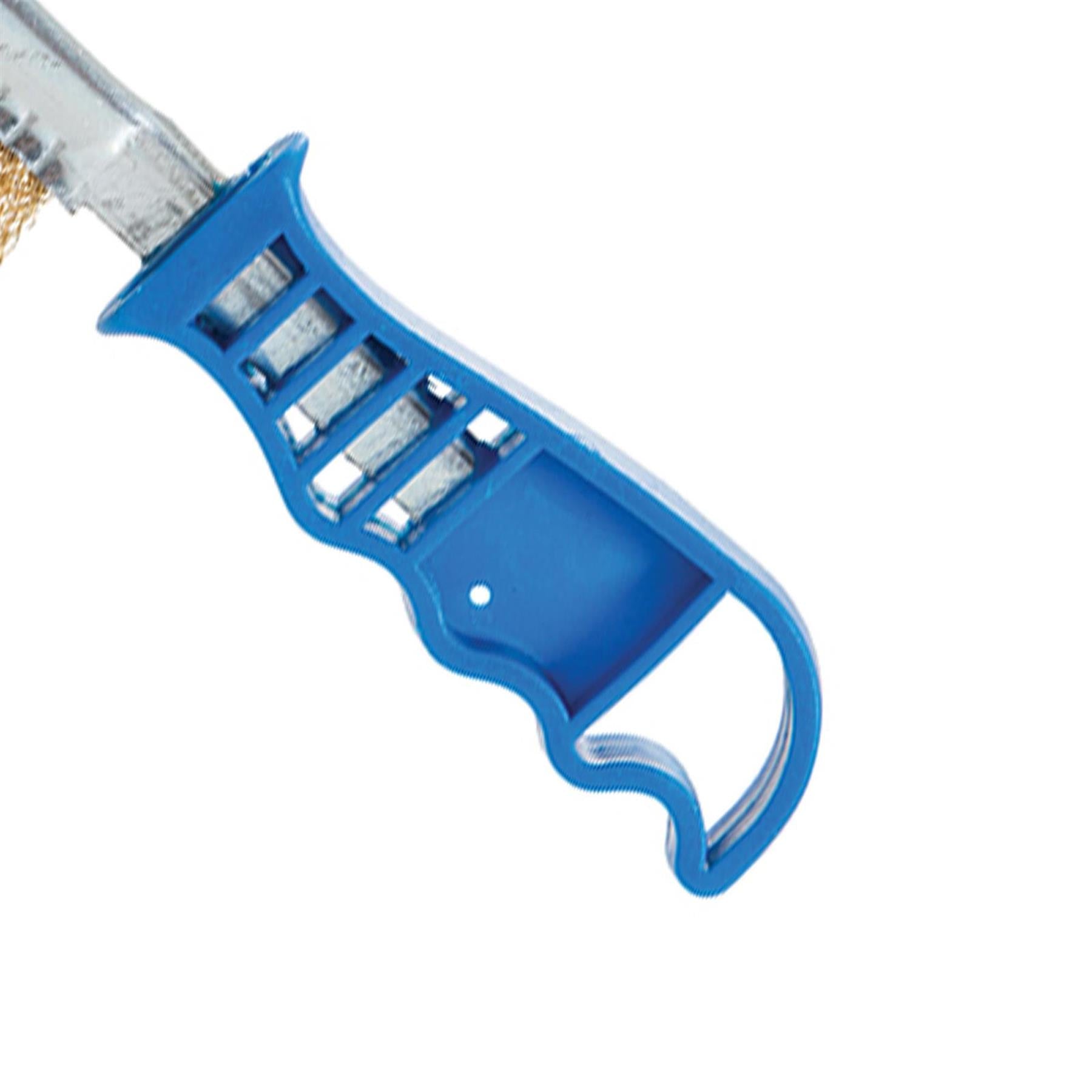 Brass Coated Hand Wire Brush With Plastic Handle . Heavy Duty DIY Tool Paint Rust Remover 35mm by Daptez