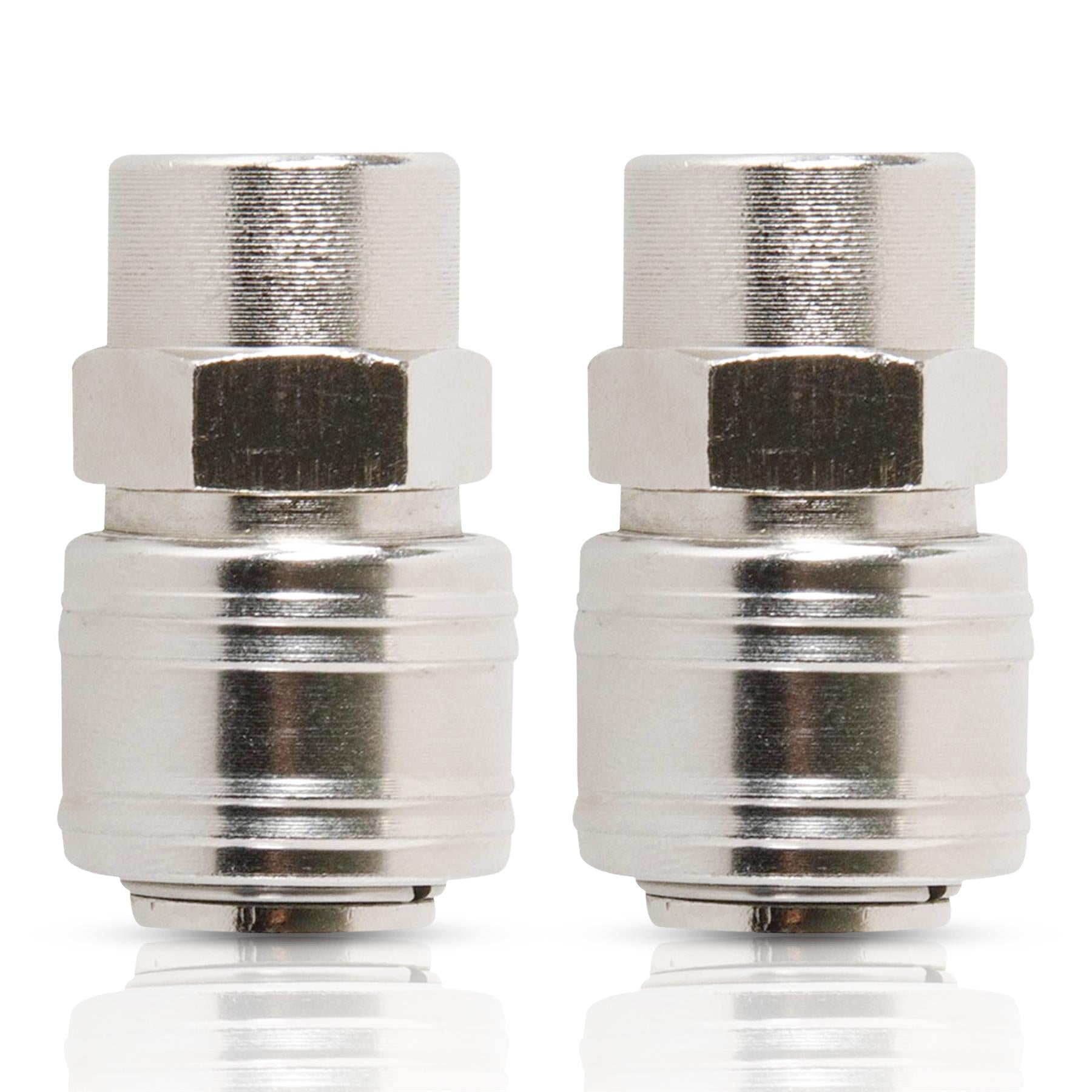 Euro Air Line Fitting Quick Release For Compressor Hose 1/4" BSP Female Thread 2PC