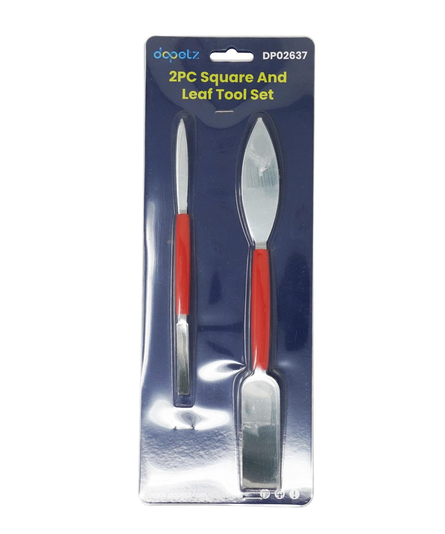 Dapetz Square & Leaf Tool Set Steel & Plastic Handle Plaster Filling Finishing Trowels