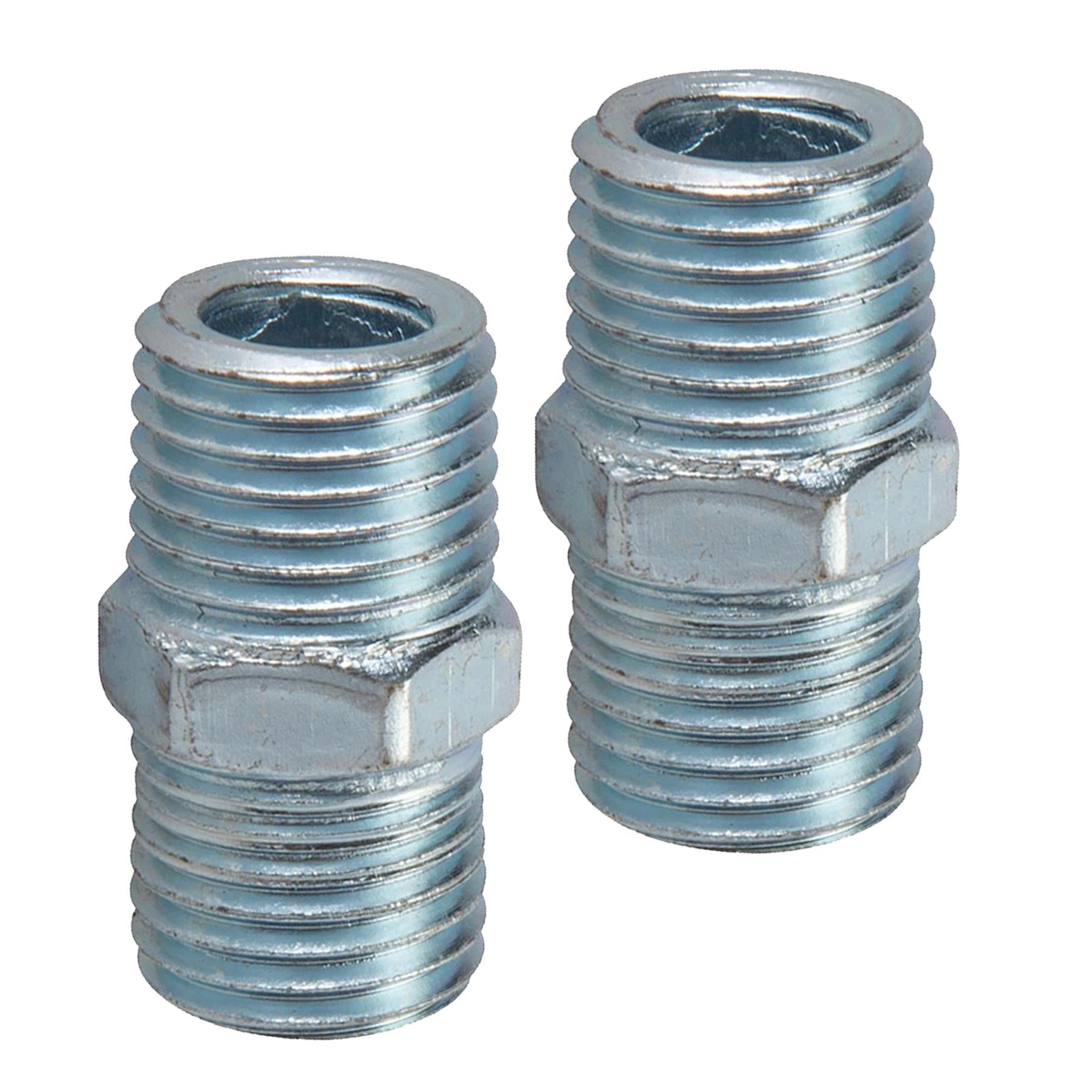2 Equal Union Connector 1/4" Double Male Adaptor Airline Compressor Hose Fitting
