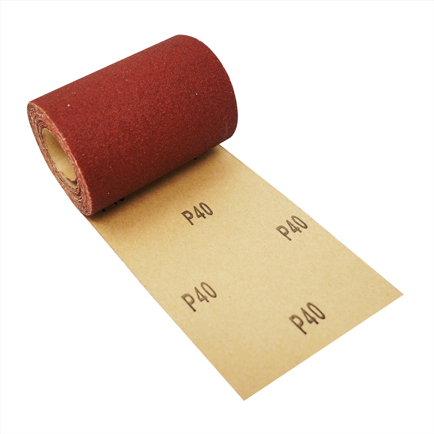ALUMINIUM OXIDE SANDING ROLL 115mm 5m RED GRIT 40 SANDPAPER SAND WOODWORK by Daptez