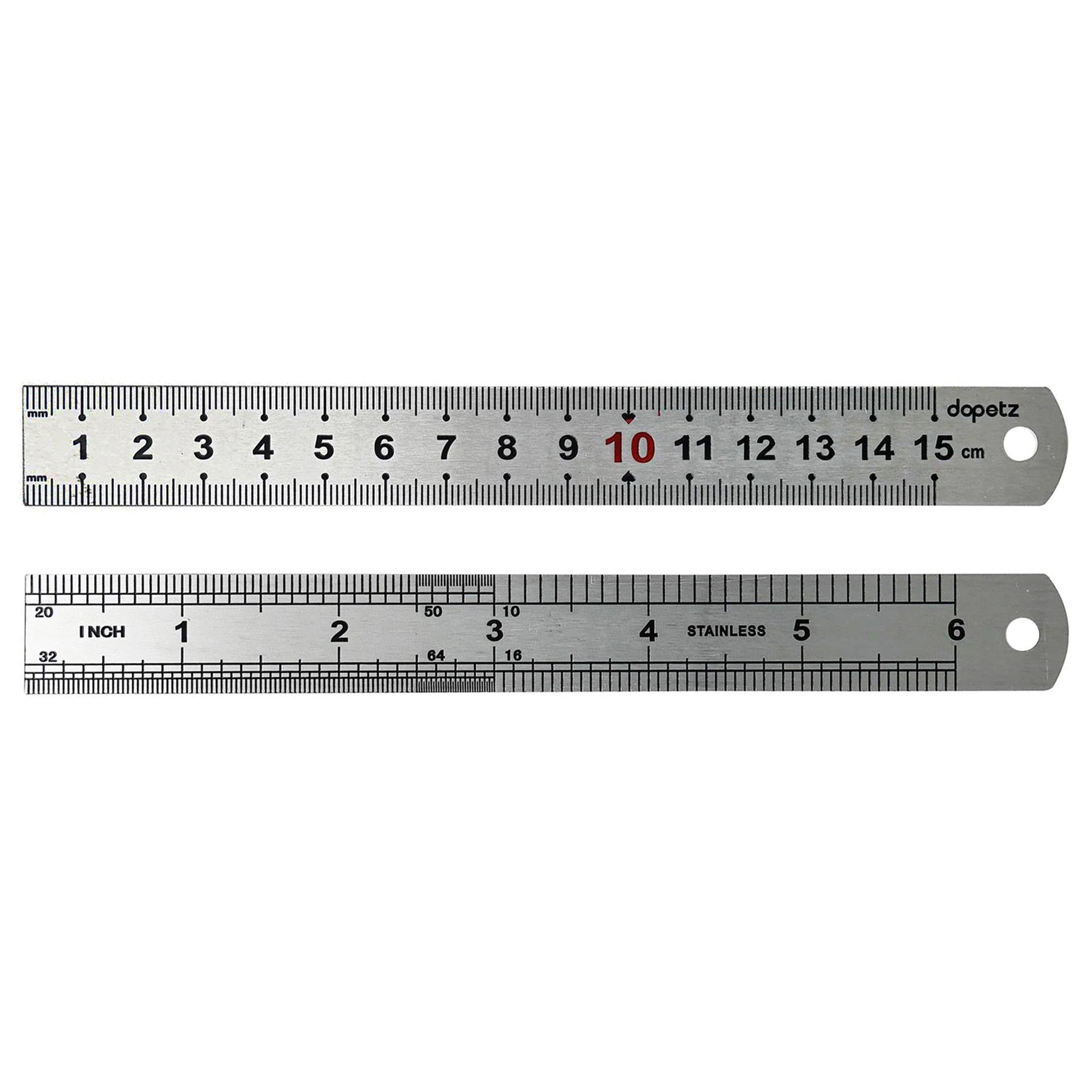 6" 15cm 150mm Stainless Steel Ruler Metal Rule Metric Imperial