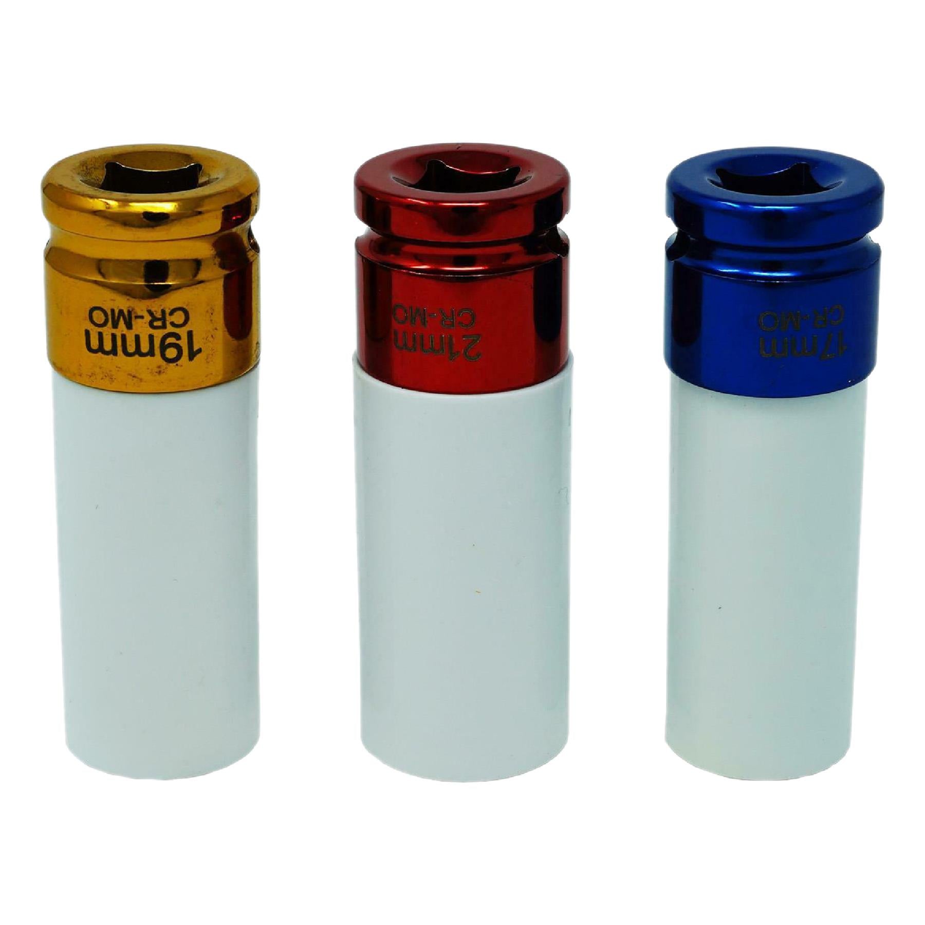 Alloy Wheel Nut Thin Wall Deep Impact Socket Set 1/2" drive by Daptez