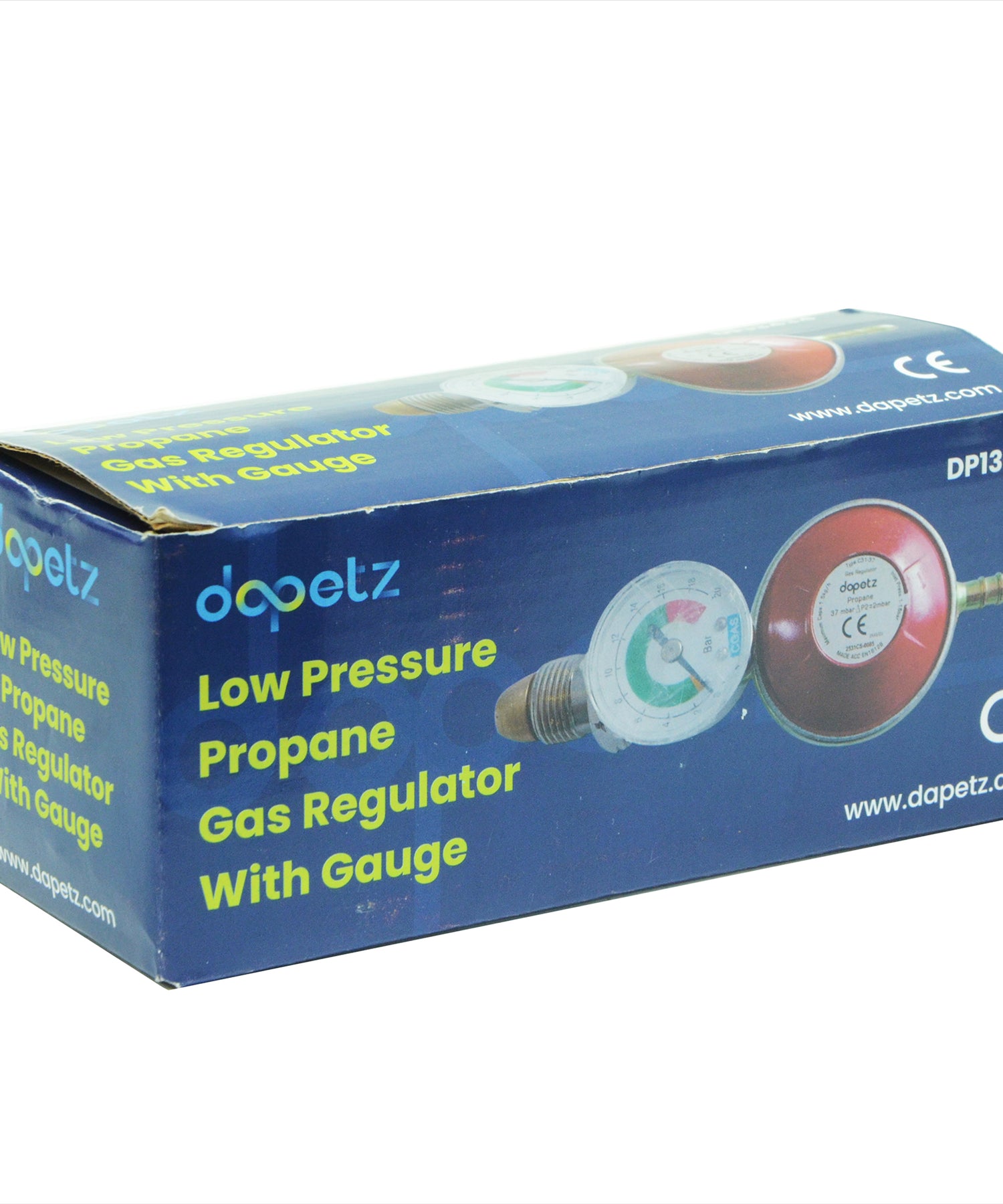 Propane Gas Regulator 37mbar With Pressure Gauge 16 bar Screw In Male Pol 5/8"