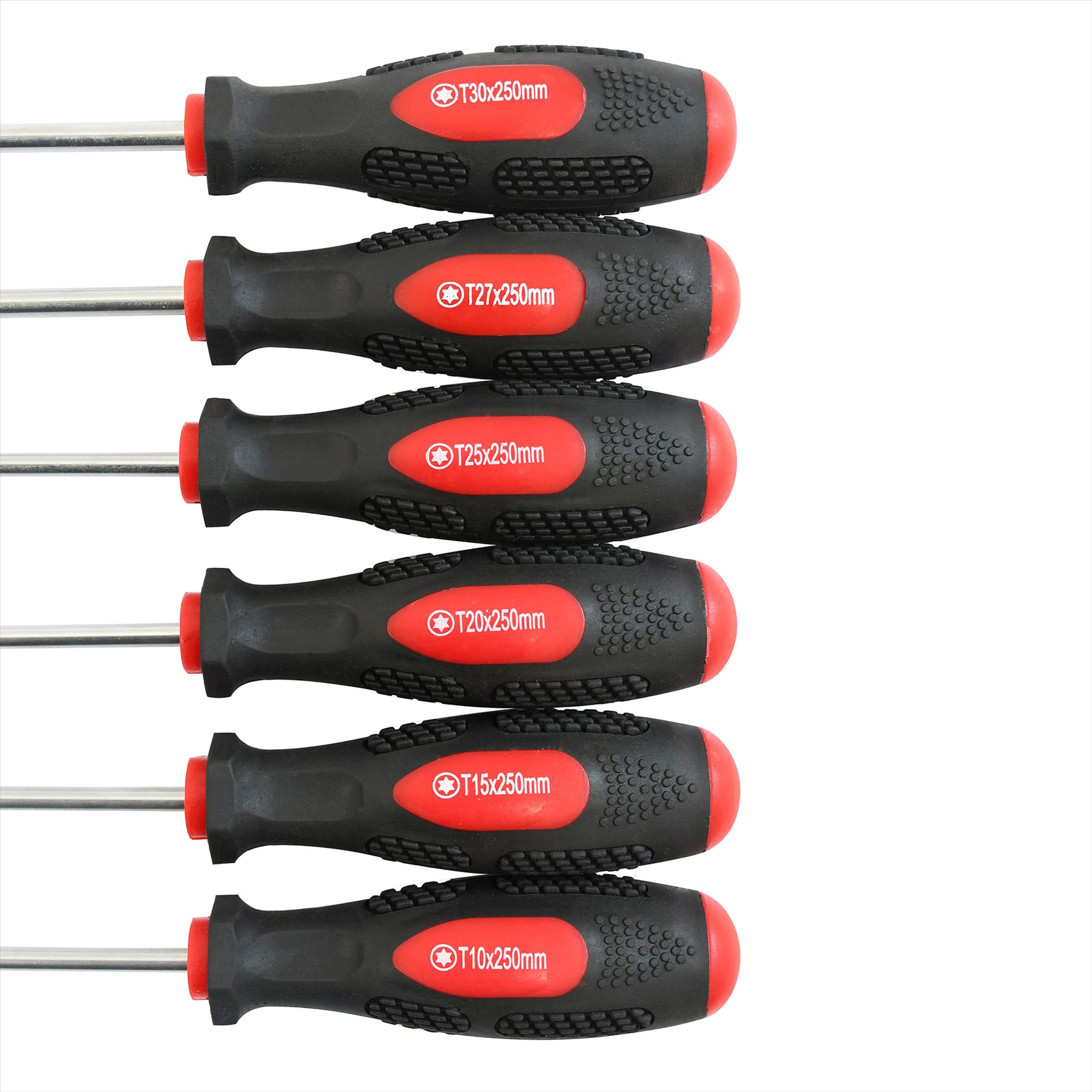 Extra Long Torx Star Screwdriver Set 6Pc 250mm T10 T15 T20 T25 T27 T30 by Dapetz