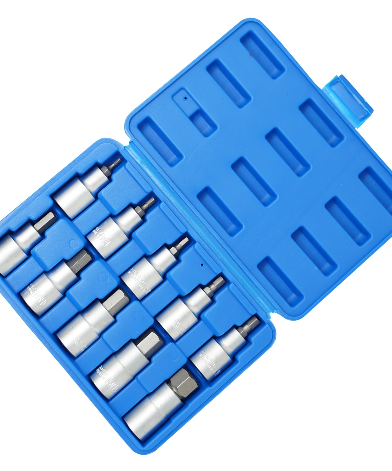 10PC Hex Allen Key Bit Socket Set 1/2" Drive, 4mm to 19mm | With Storage Case by Dapetz