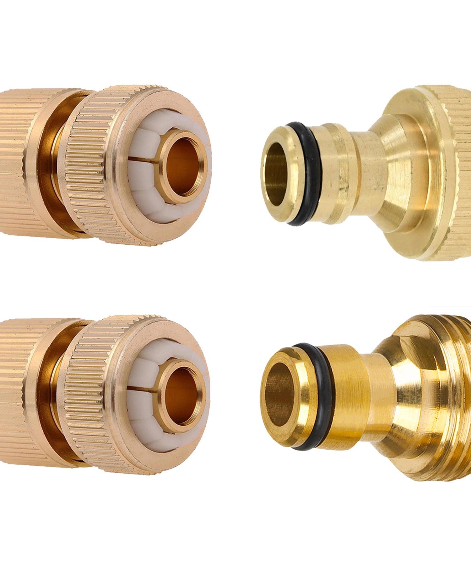 4Pc Brass Hose Pipe Fitting Connectors Adaptor Garden Tap Watering Set By Dapetz