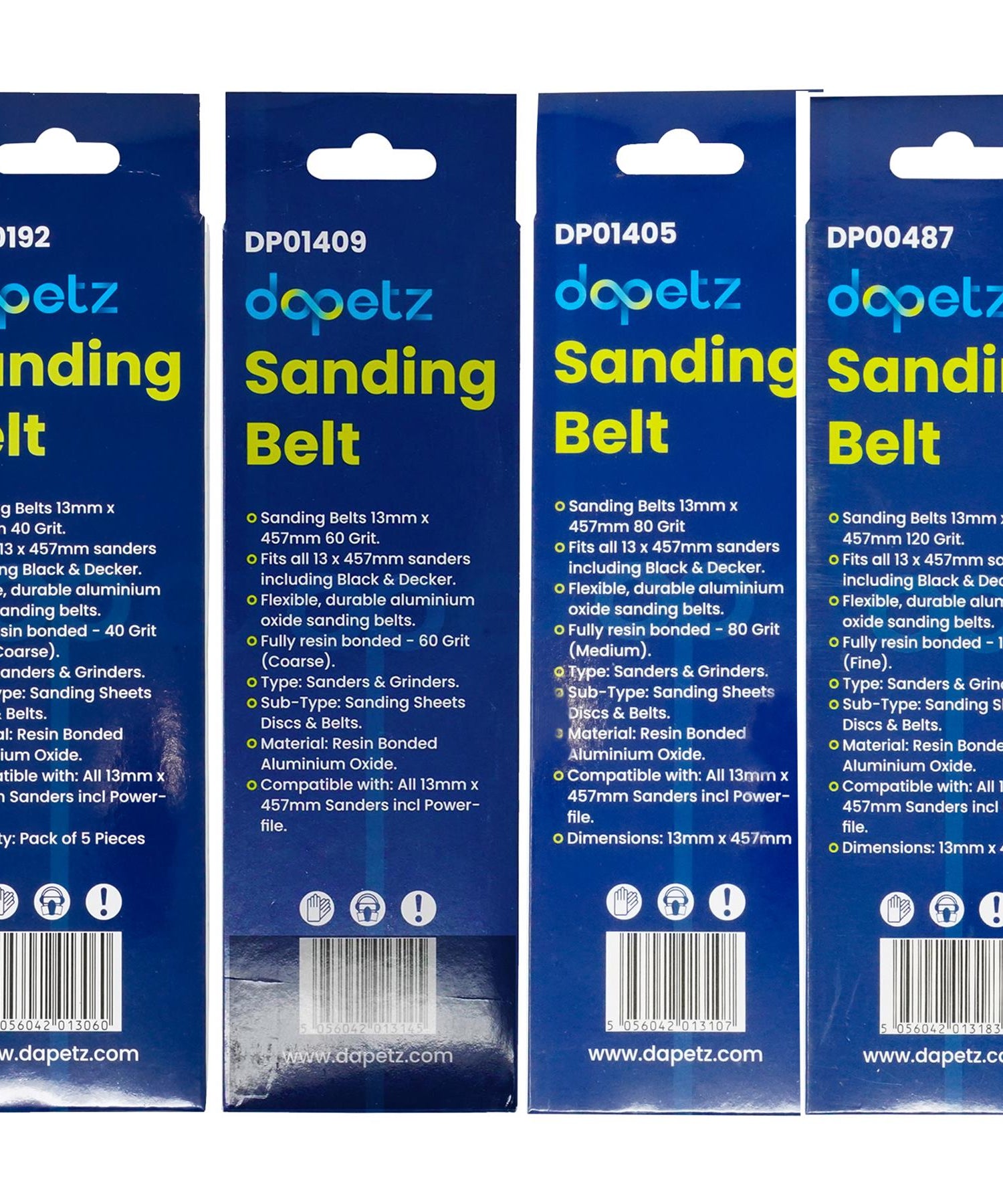 15 Powerfile Sanding Sander Belts 13mm x 457mm 80 Grit Coarse Finger Sander