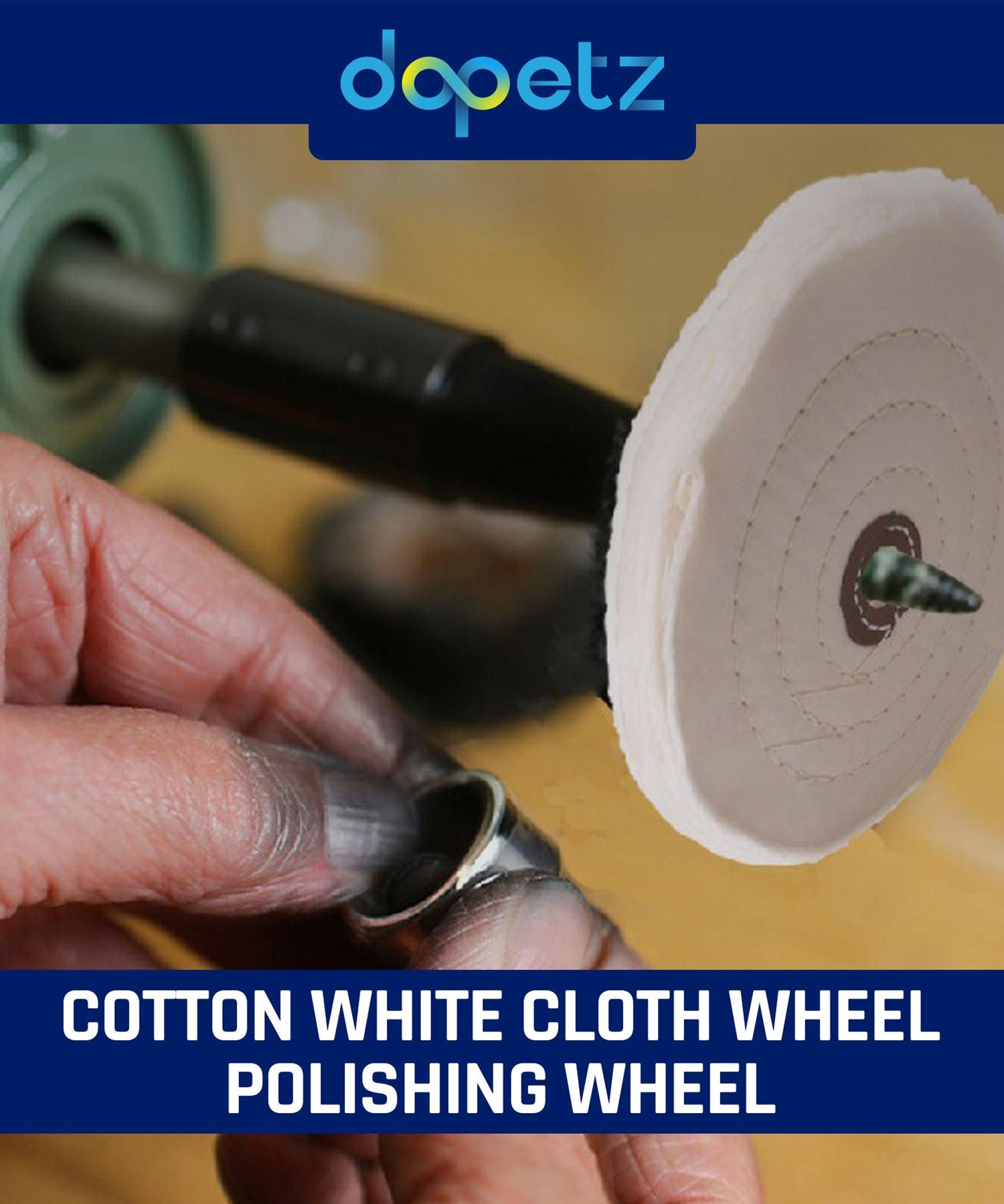 Dapetz Polishing Wheel Mop 150mm 6" Spiral Stitched Cotton Buffing Mop For Bench Grinder