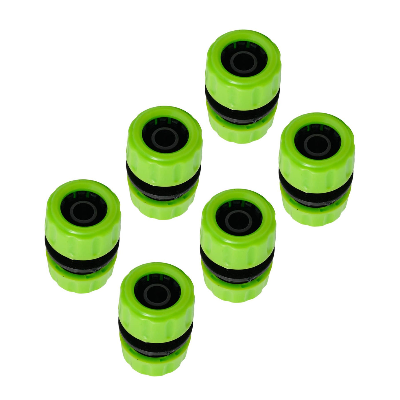 1/2" Hose Joiner Female Garden Water Pipe Fitting Connector Plastic Green 6PC By Dapetz