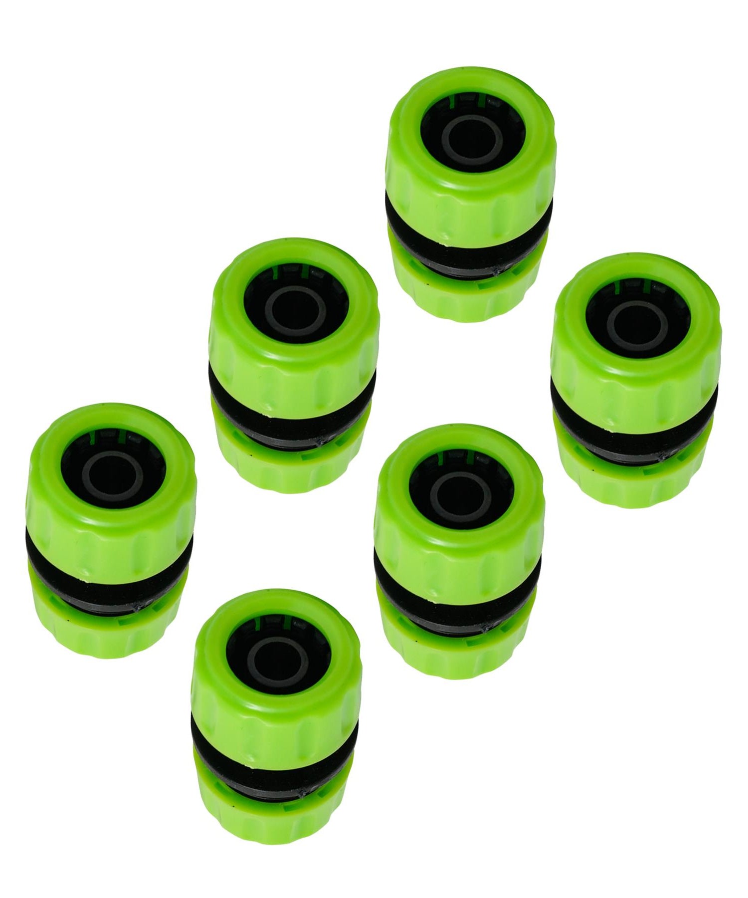 1/2" Hose Joiner Female Garden Water Pipe Fitting Connector Plastic Green 6PC By Dapetz
