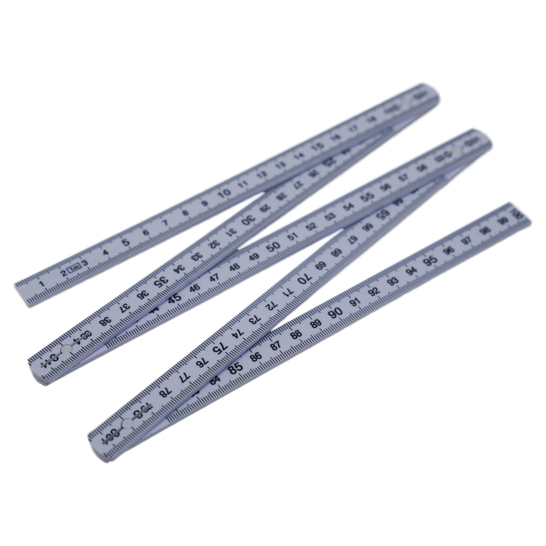 1m Folding Ruler Plastic Rule Measure 3ft Yellow 1000mm