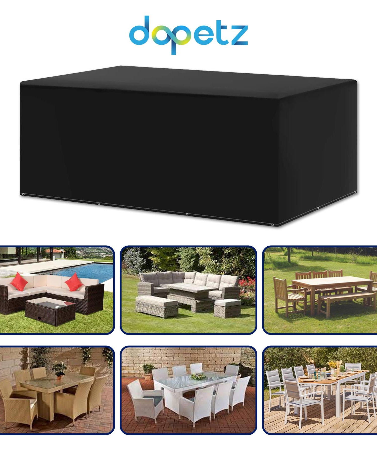 Heavy Duty 3 Seater Garden Bench Seat Cover Waterproof Weatherproof Outdoor Rain