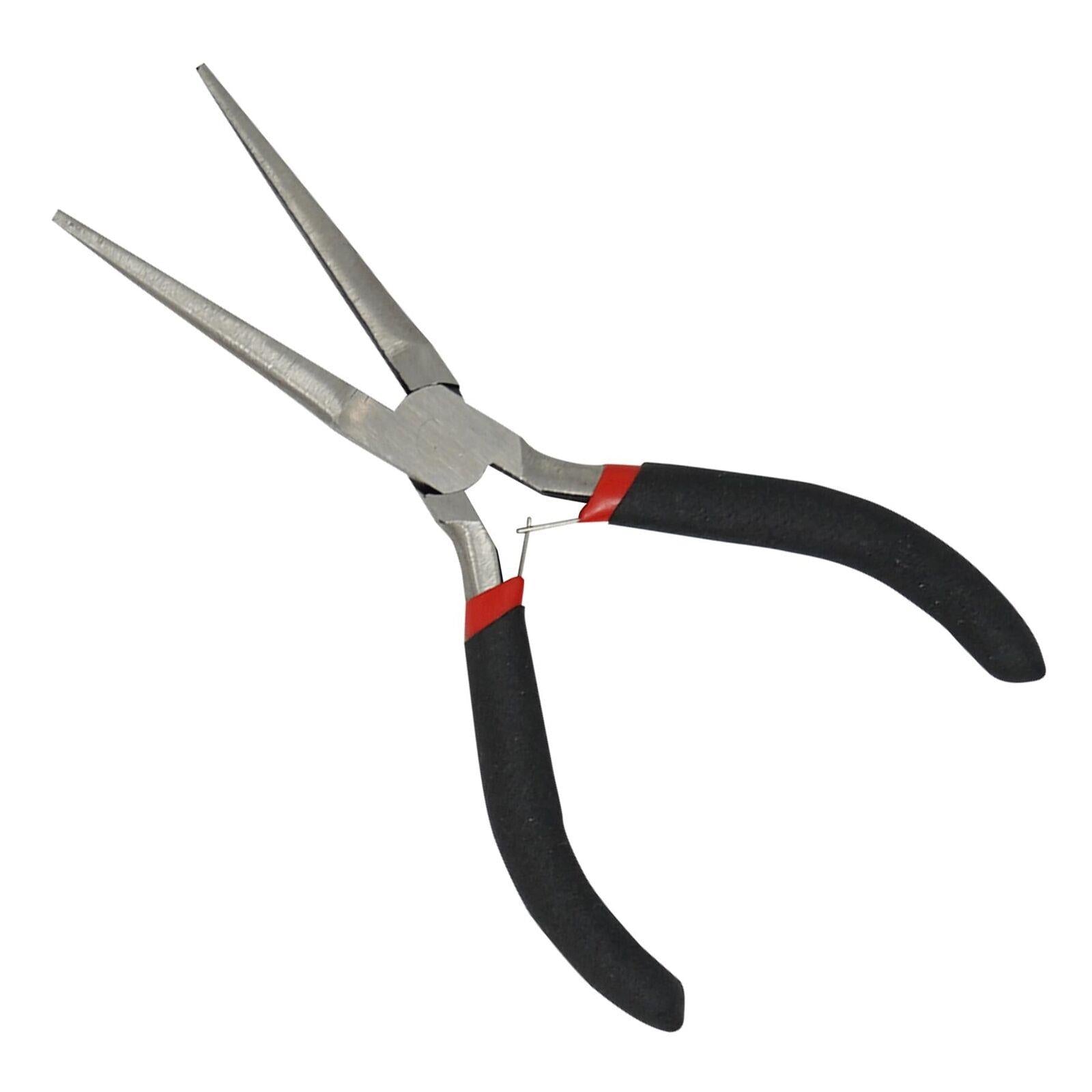 Mini Extra Long 150mm Needle Nose Pliers With Soft Grip Handle Hardened Steel By Dapetz