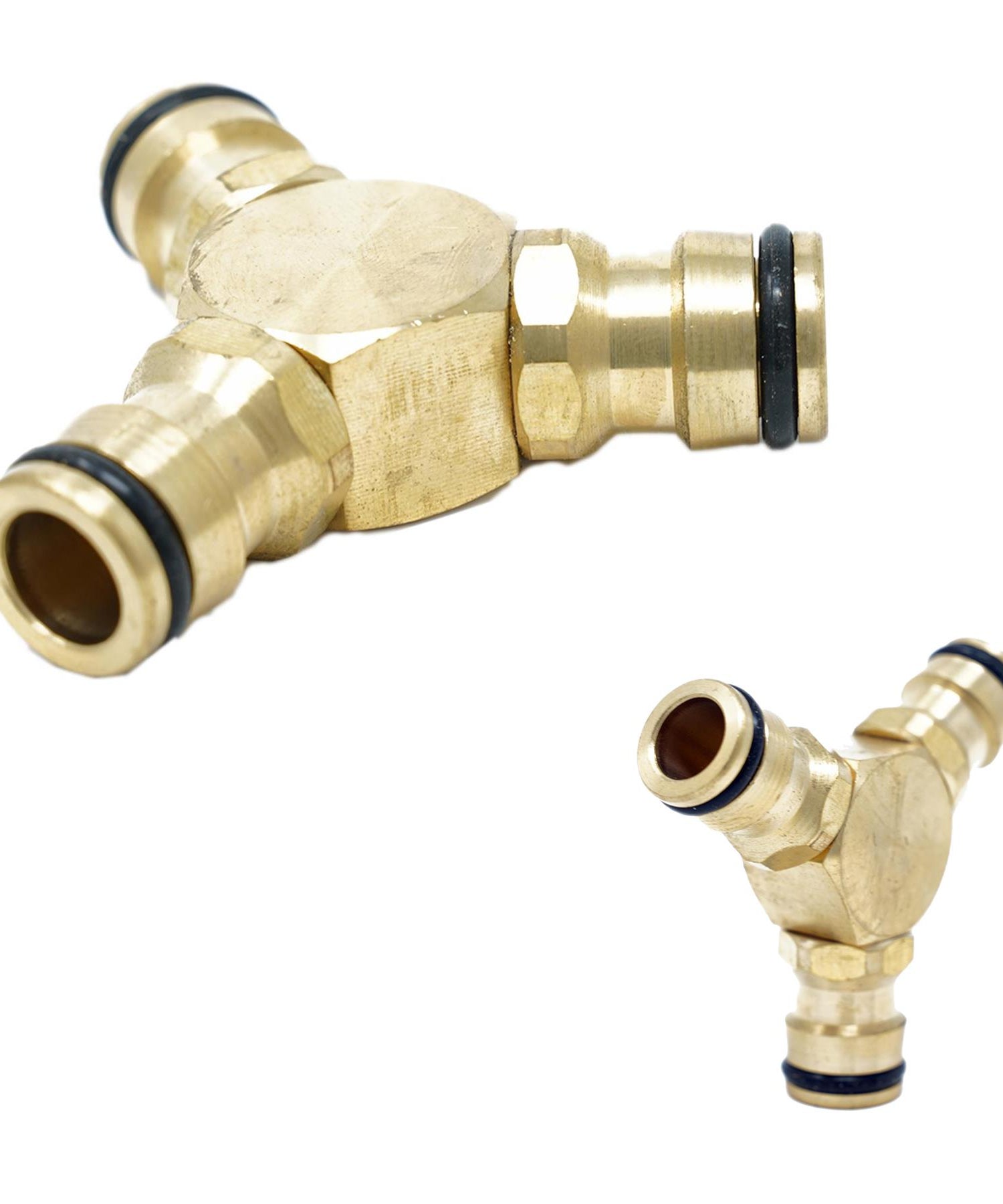 3 Way Hose Quick Connector 1/2" Brass Male Solid Joiner | Garden Work Kit by Dapetz