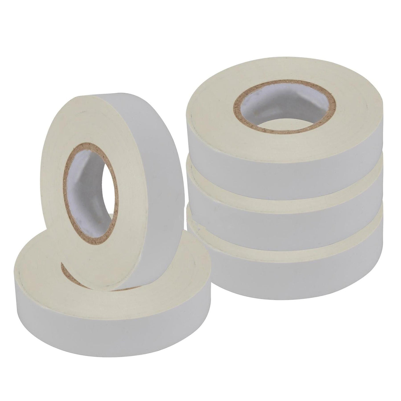 Electrical Pvc Insulation Insulating Tape 22m Flame Retardant Rolls White 5 Rolls