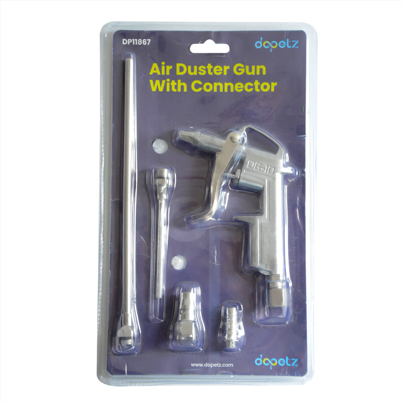 Air Compressor Duster Gun Compressed Air Blow Gun Tool 3 Heads, 2 connectors