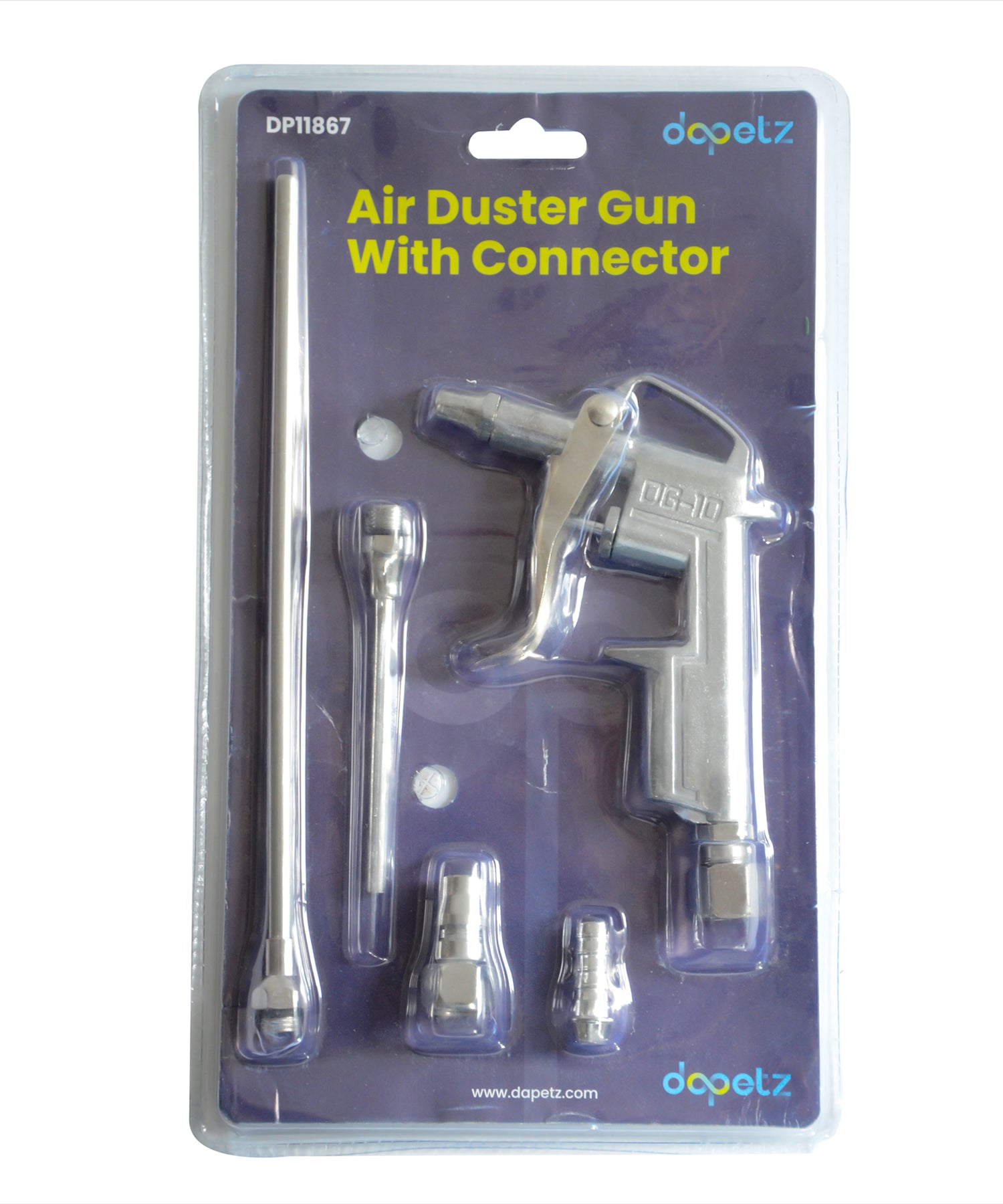 Air Compressor Duster Gun Compressed Air Blow Gun Tool 3 Heads, 2 connectors - Dapetz