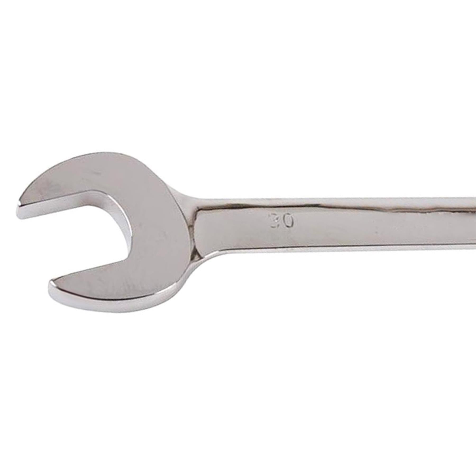 Fixed Head Ratchet Metric Spanner Open End Ring Combination - 30mm - Dapetz