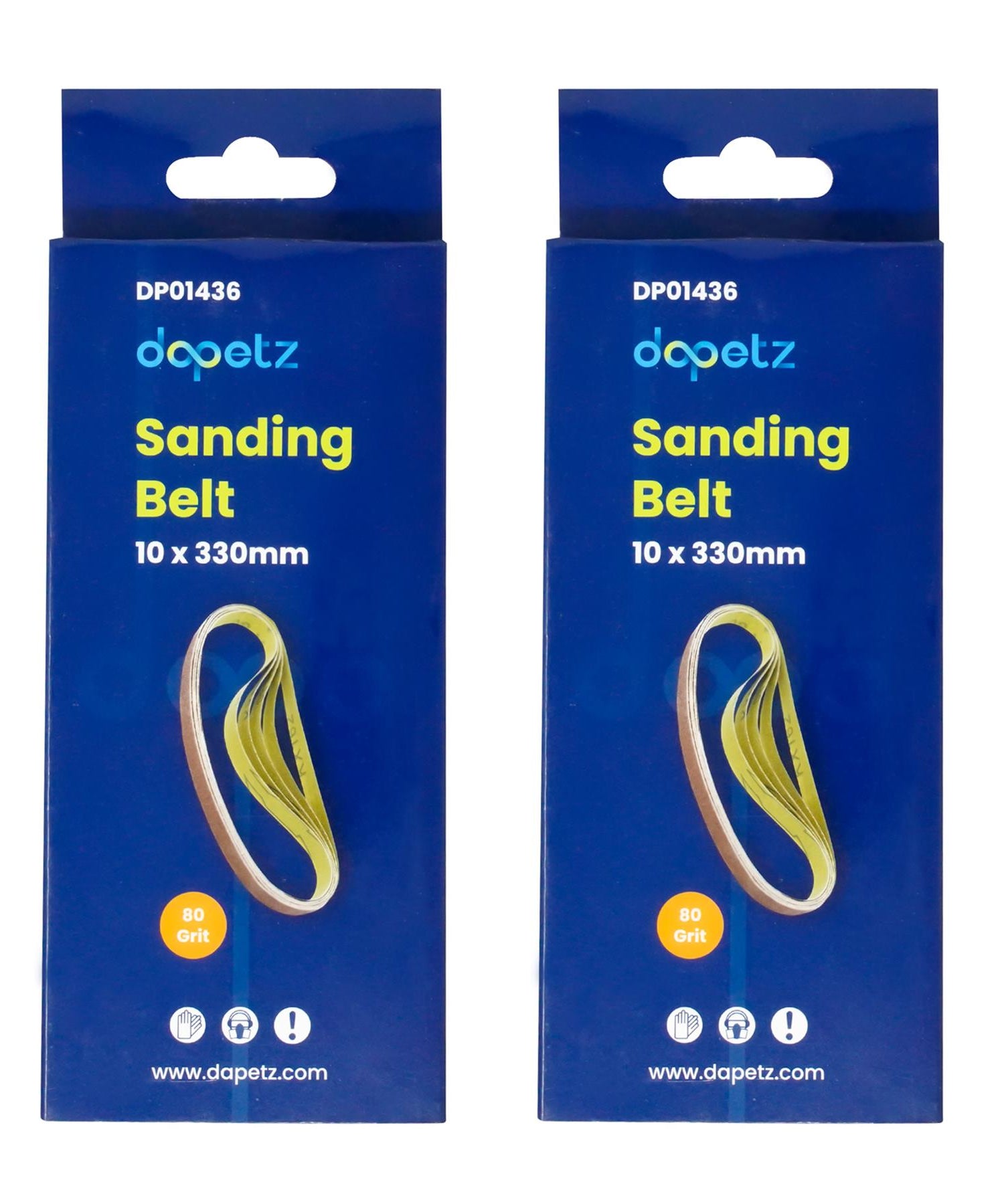 330mm x 10mm 80G Belt Power Finger File Sander Abrasive Sanding Belts 10pk