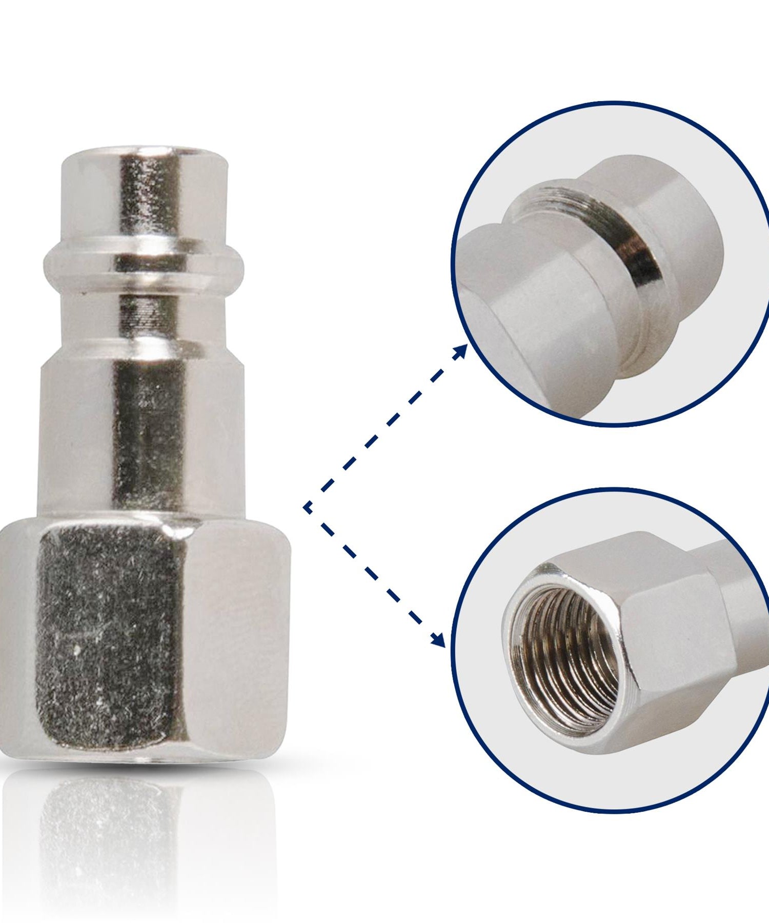 Euro Airline Hose Fitting Connector 1/4" BSP Quick Release Female Thread 2PC