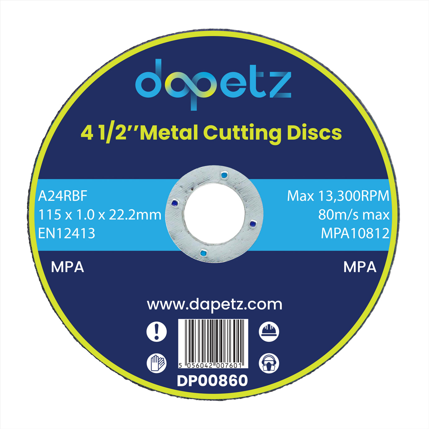 20X Ultra-Thin Durable Cutting Blade Disc 115mm Steel & Stainless By Dapetz