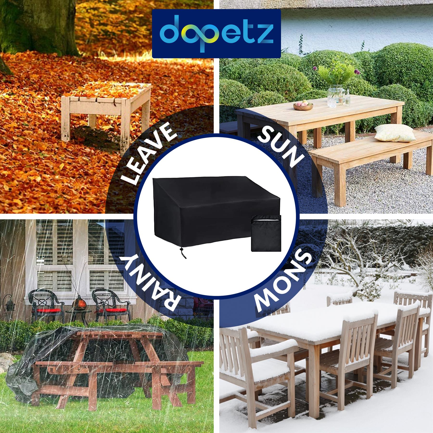 Heavy Duty 3 Seater Garden Bench Seat Cover Waterproof Weatherproof Outdoor Rain