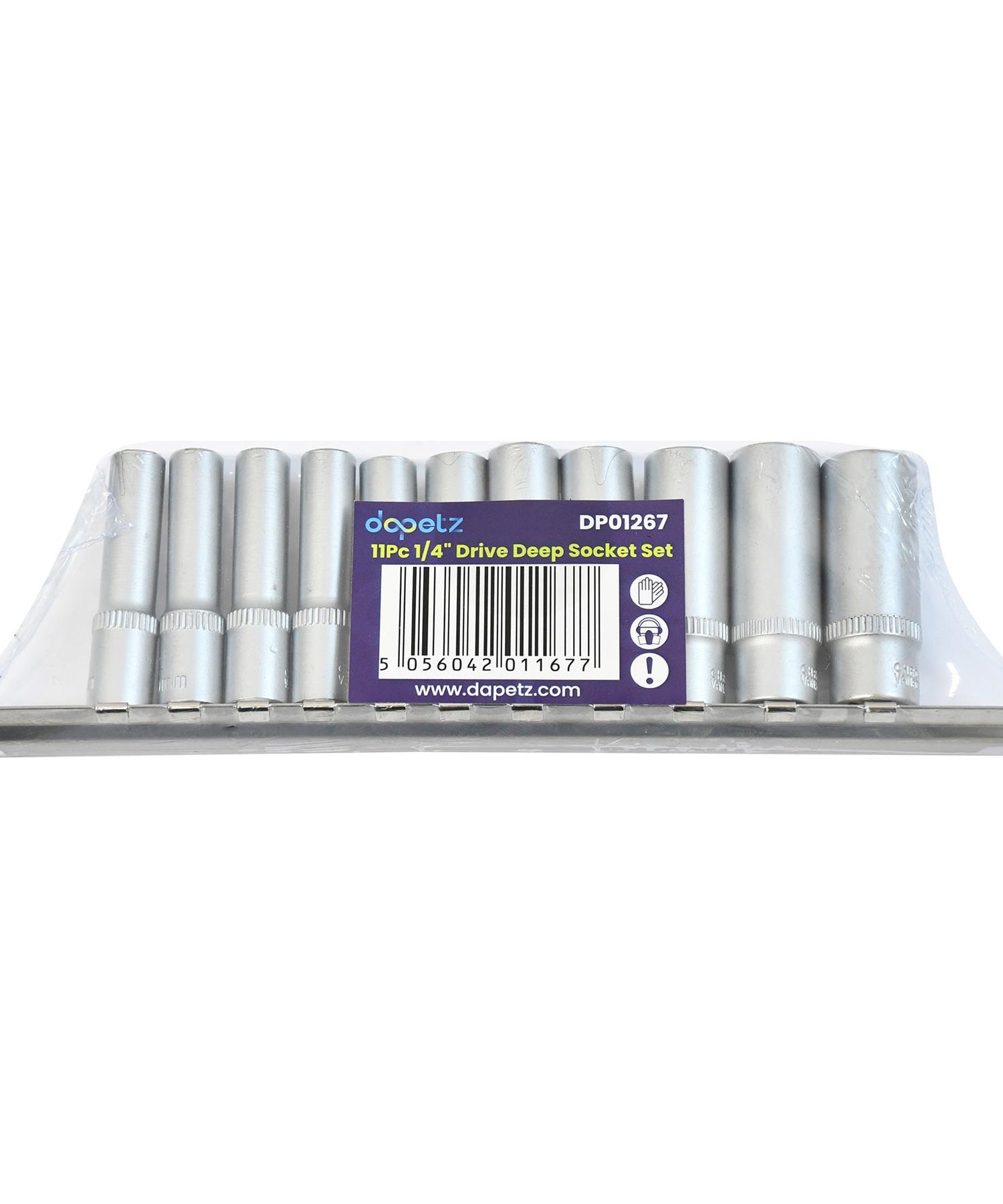 1/4" Deep Socket Set 11Pc 4 - 13mm Deep Drive Sockets Cr-V Long Reach By Dapetz