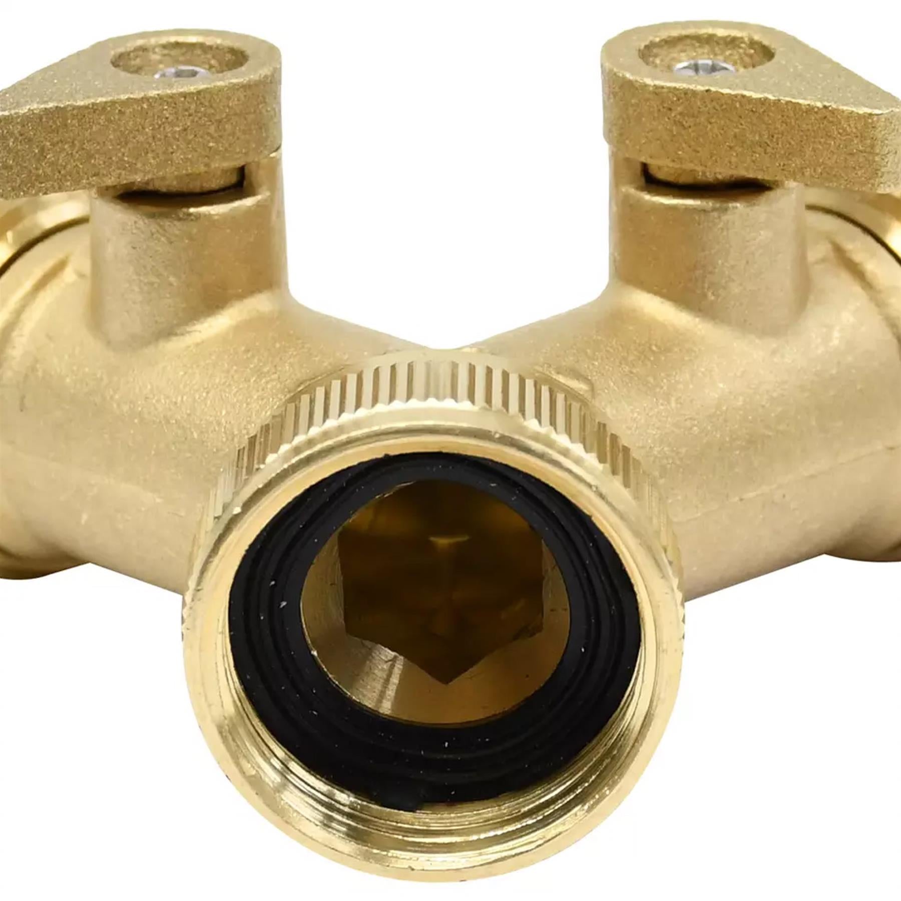 Hose Pipe Valve Splitter Connector Adaptor Brass 2 Quick Connector Set By Dapetz