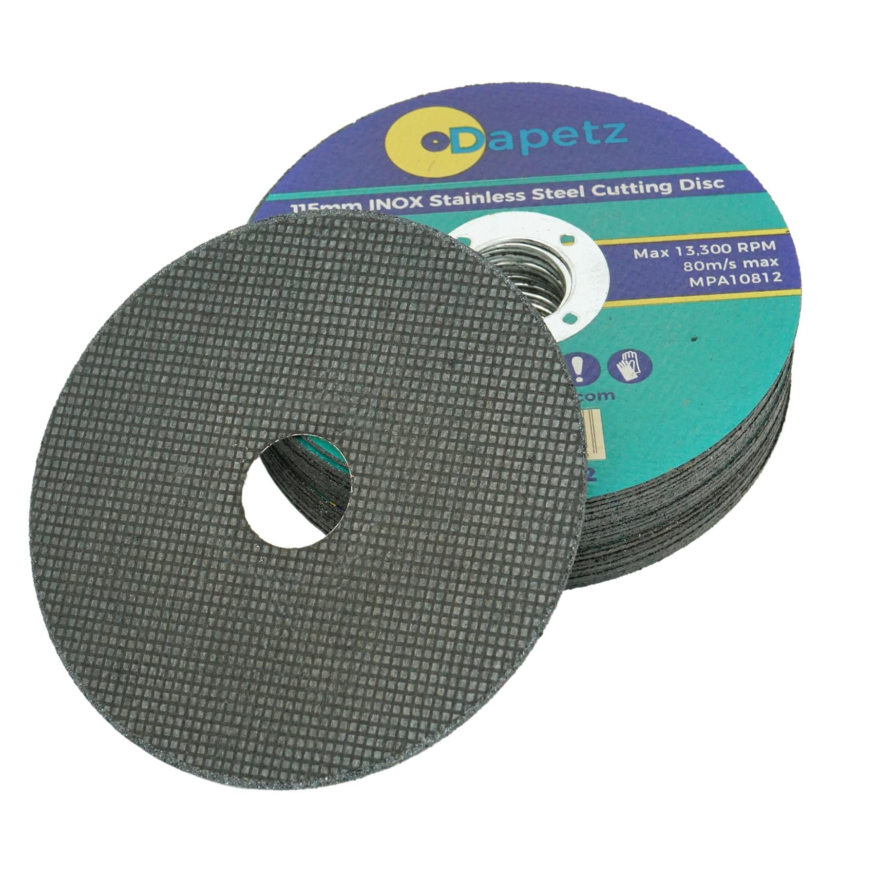 Cutting Disc For Metal Steel INOX Stainless 115mm Super Thin 1.2mm Blade 10 Pc By Dapetz