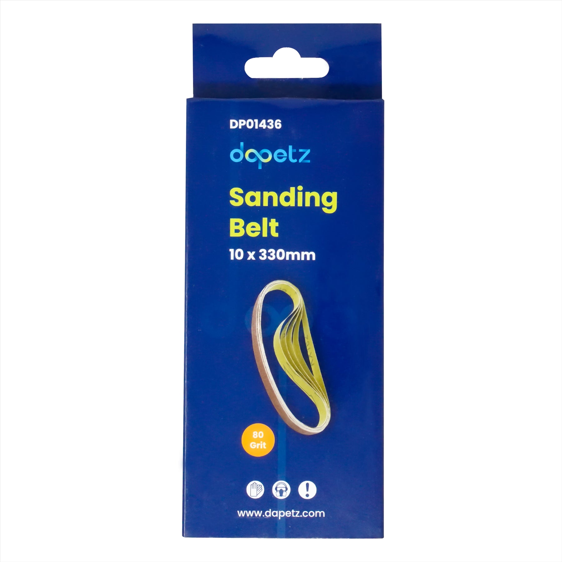 330mm x 10mm 80G Belt Power Finger File Sander Abrasive Sanding Belts 5pk