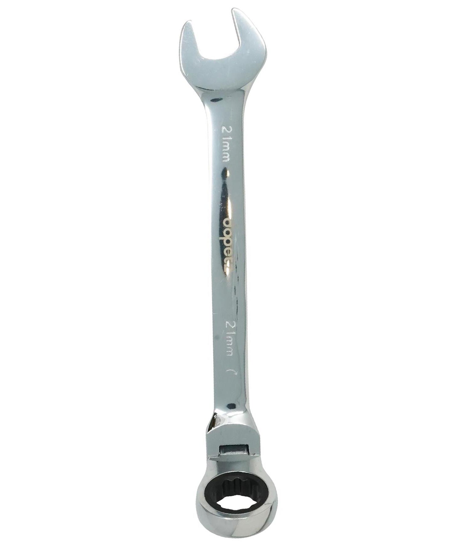 Flexible Head Ratchet Metric Spanner Open End & Ring Guaranteed 21mm By Dapetz - Dapetz